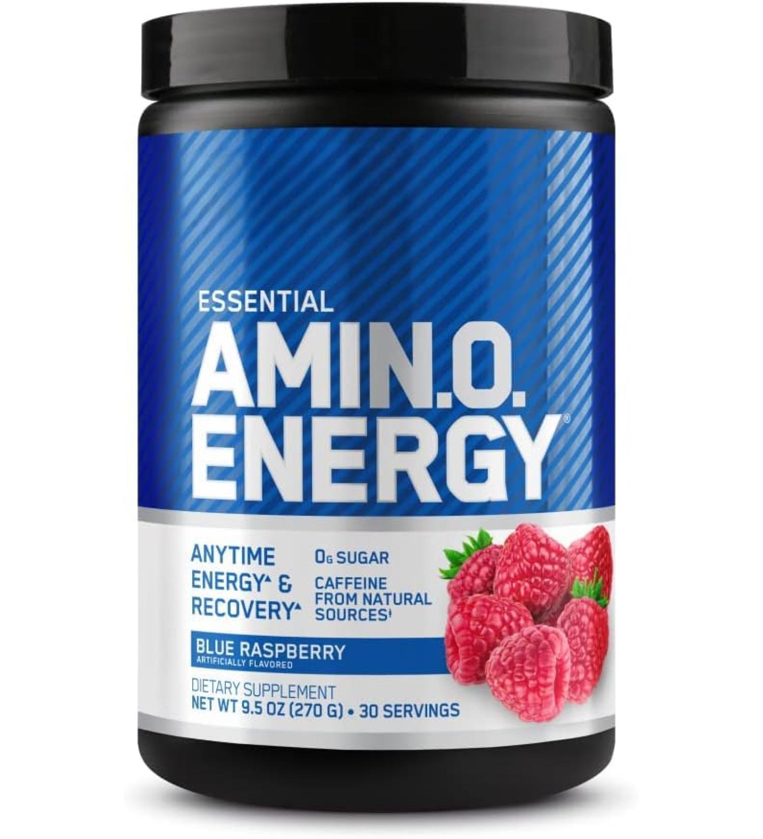 ON Essential Amino Energy | Amino Acid & Energy Formula | 5 Grams of Amino Acids 100 mg of Naturally Sourced Caffeine 5 Calories Sugar Free | 30 Servings (Blue Raspberry) Blue Raspberry 30 Servings (Pack of 1) - Buy Online on GoSupps.com