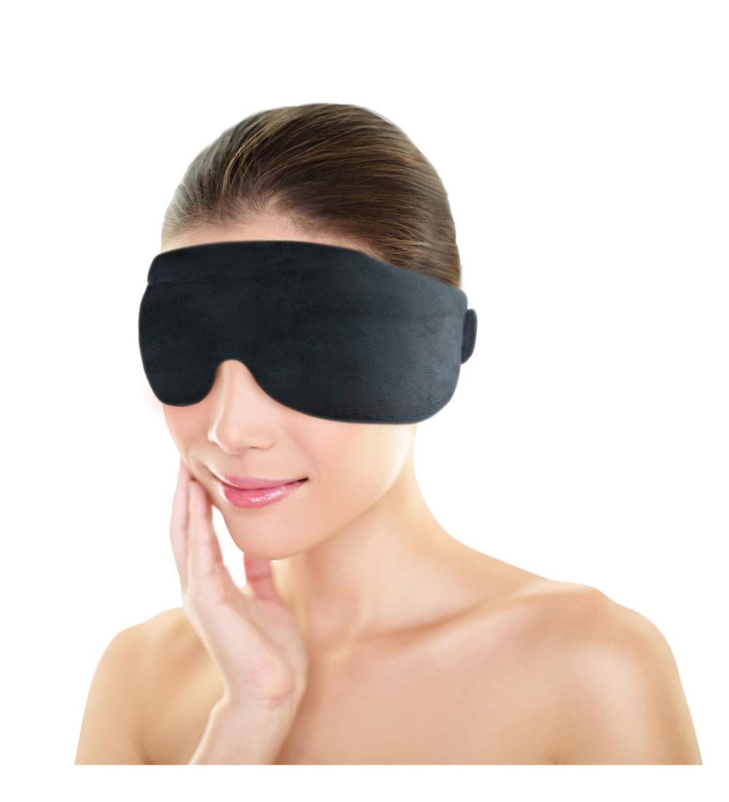 FOMI Care Moist Heat Weighted Eye Mask for Migraines, Dry Eyes, Headaches - Lavender Scented Head Wrap for Muscle Tension and Sinus Relief - Buy Online on GoSupps.com
