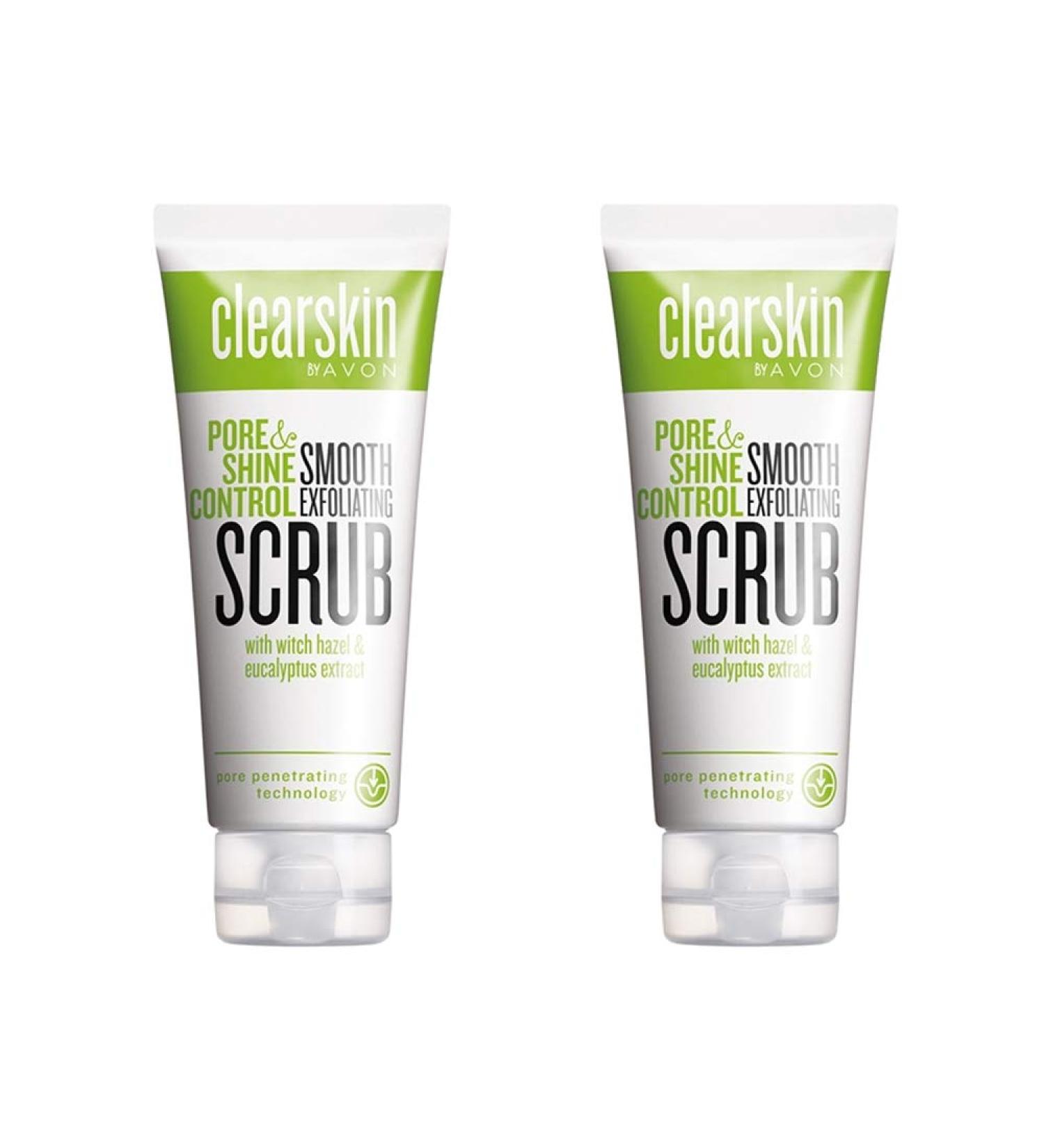 2 x Avon Clearskin Pore Penetrating Invigorating Scrub 75 mls each