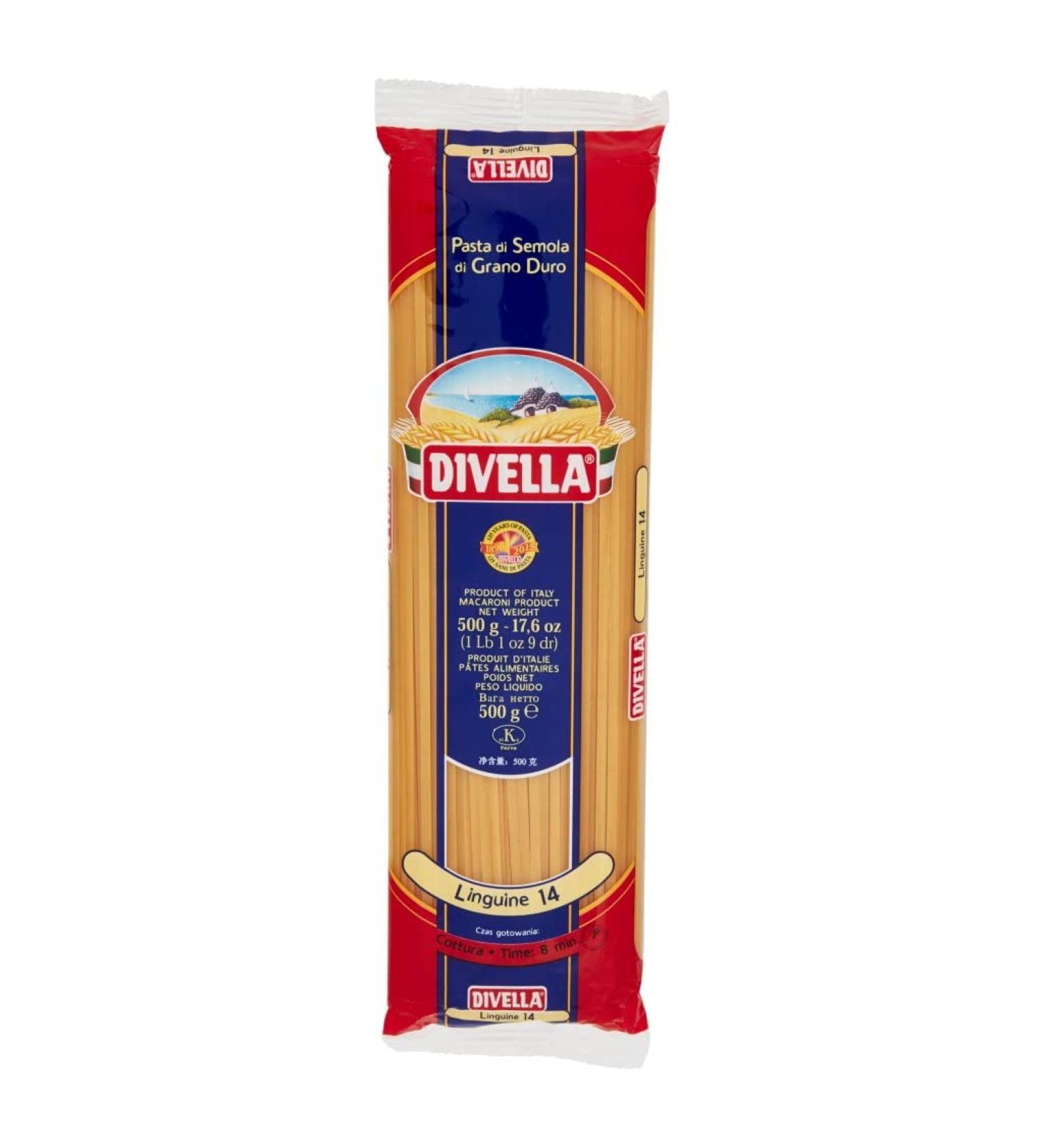  Italian Gourmet E.R. Divella Linguine No. 14 Pack of 10 durum wheat semolina pasta 500g + Italian Gourmet Polpa di Pomodoro 400g - Buy Online on GoSupps.com