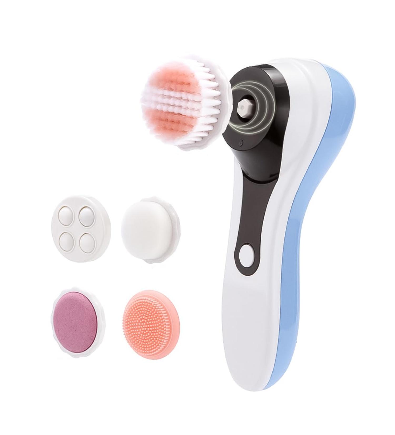 POFET 5 in 1 Electric Exfoliator Spinning Cleanser Device Waterproof Face Gentle Exfoliating Scrubbing Skin Care - Buy Online on GoSupps.com