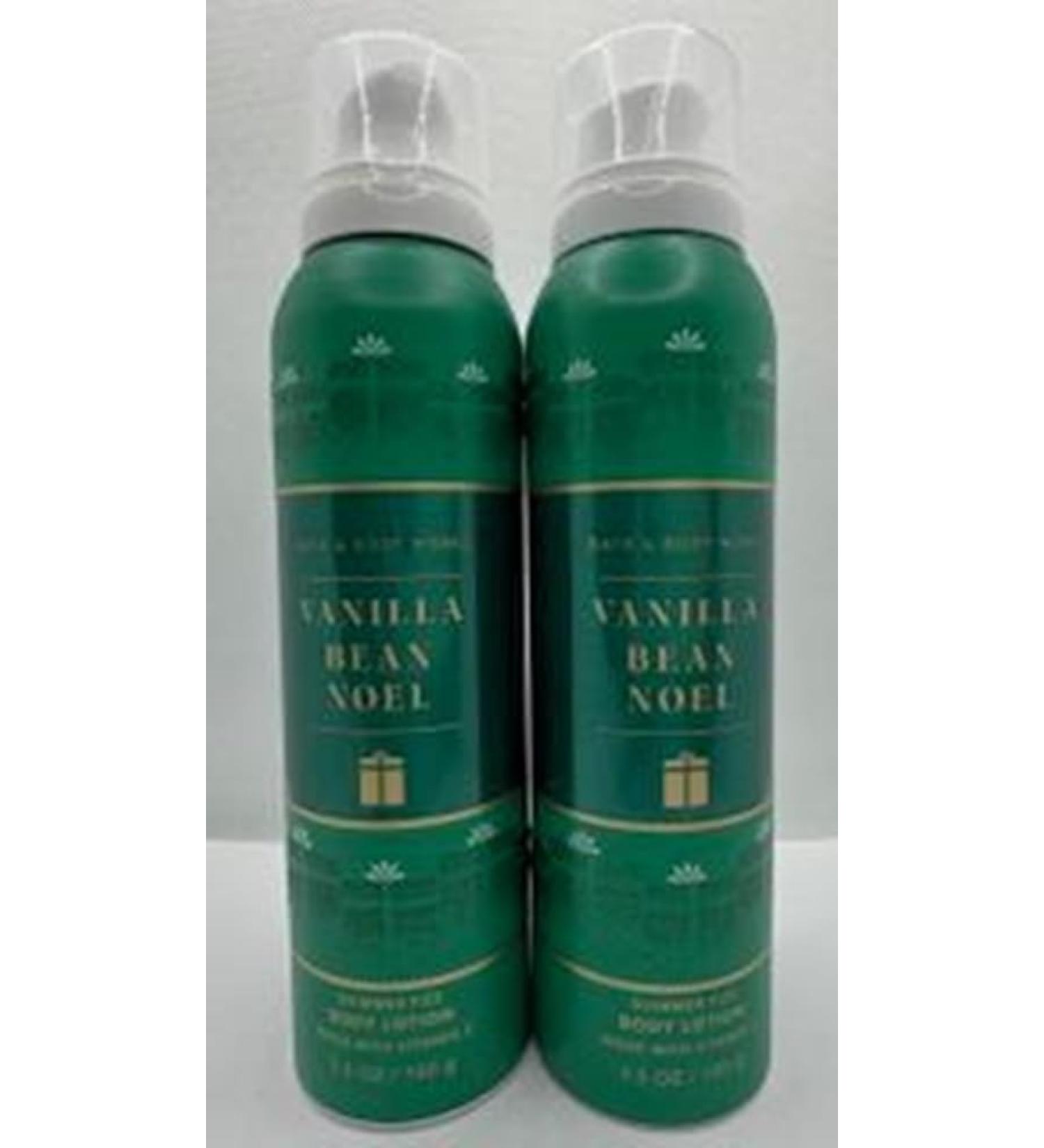Set of Two Vanilla Bean Noel Shimmer Fizz Body Lotion 3.5 Oz Green