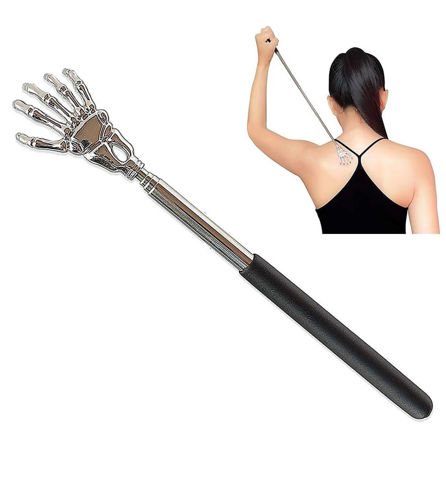 TRIXES Back Scratcher - Extendable Telescopic Handle Stainless Steel Skeleton - Best Back Massager - International Shipping Available - Buy Online on GoSupps.com