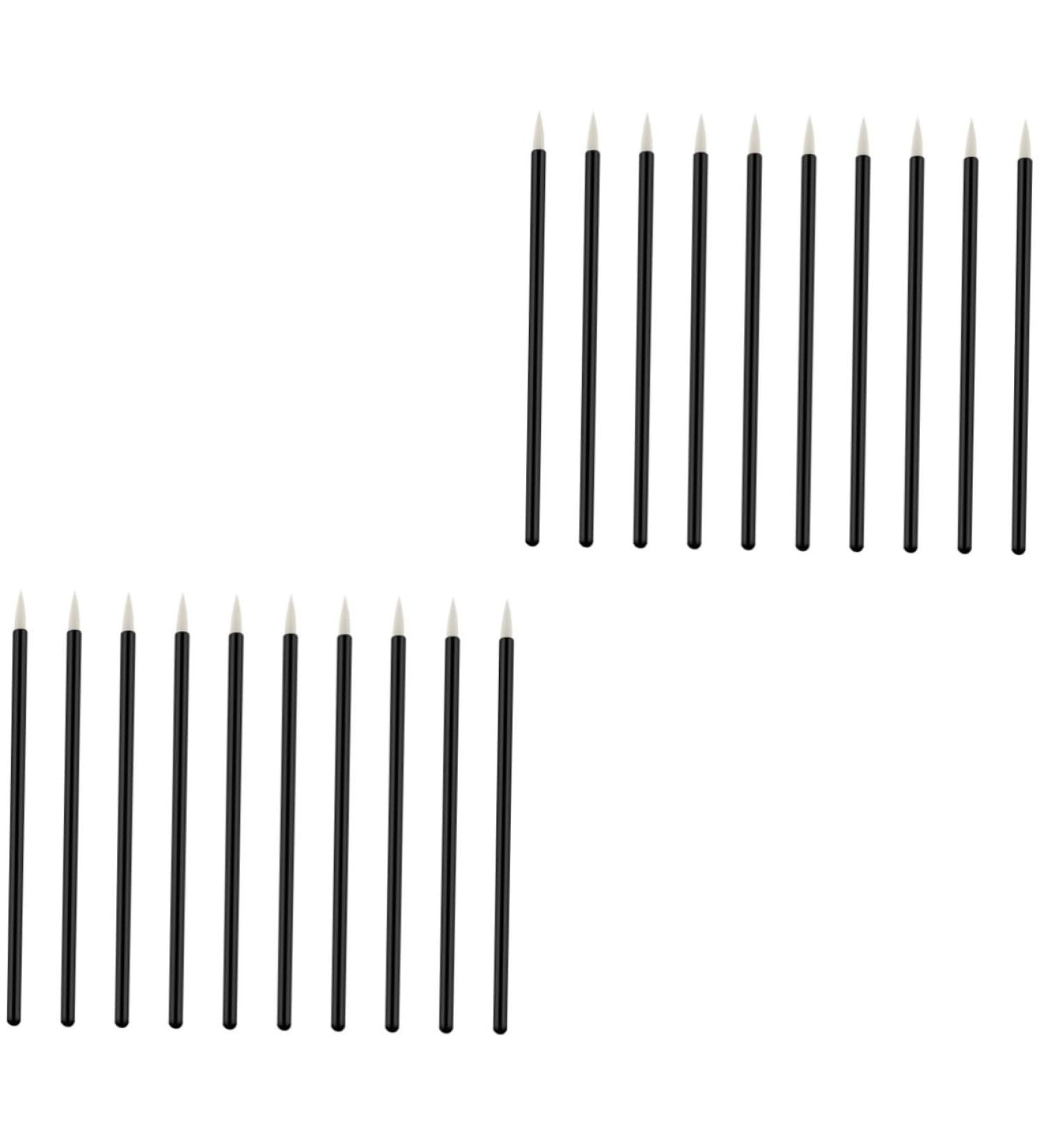 Healeved 200 Pcs Cosmetics Brush Facial Wand Angled Eyeliner Brush Face Wand Liquid Eyeliner Eye Makeup White - Buy Online on GoSupps.com