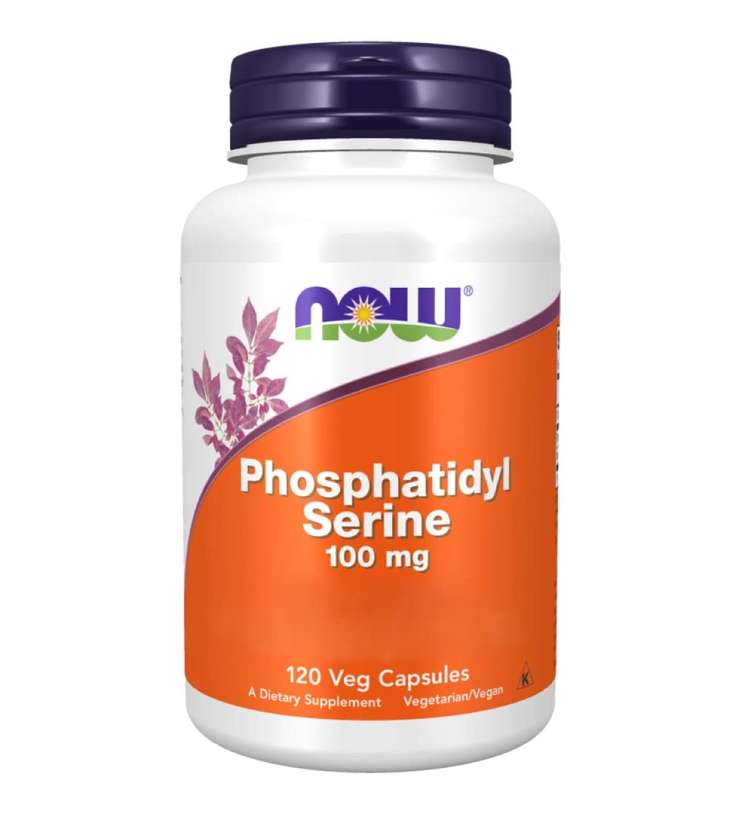 Now Foods Phosphatidylserine 100mg - 120 Vegan Capsules | Lab-Tested, Soy Free, Gluten Free, Non-GMO - Buy Online on GoSupps.com