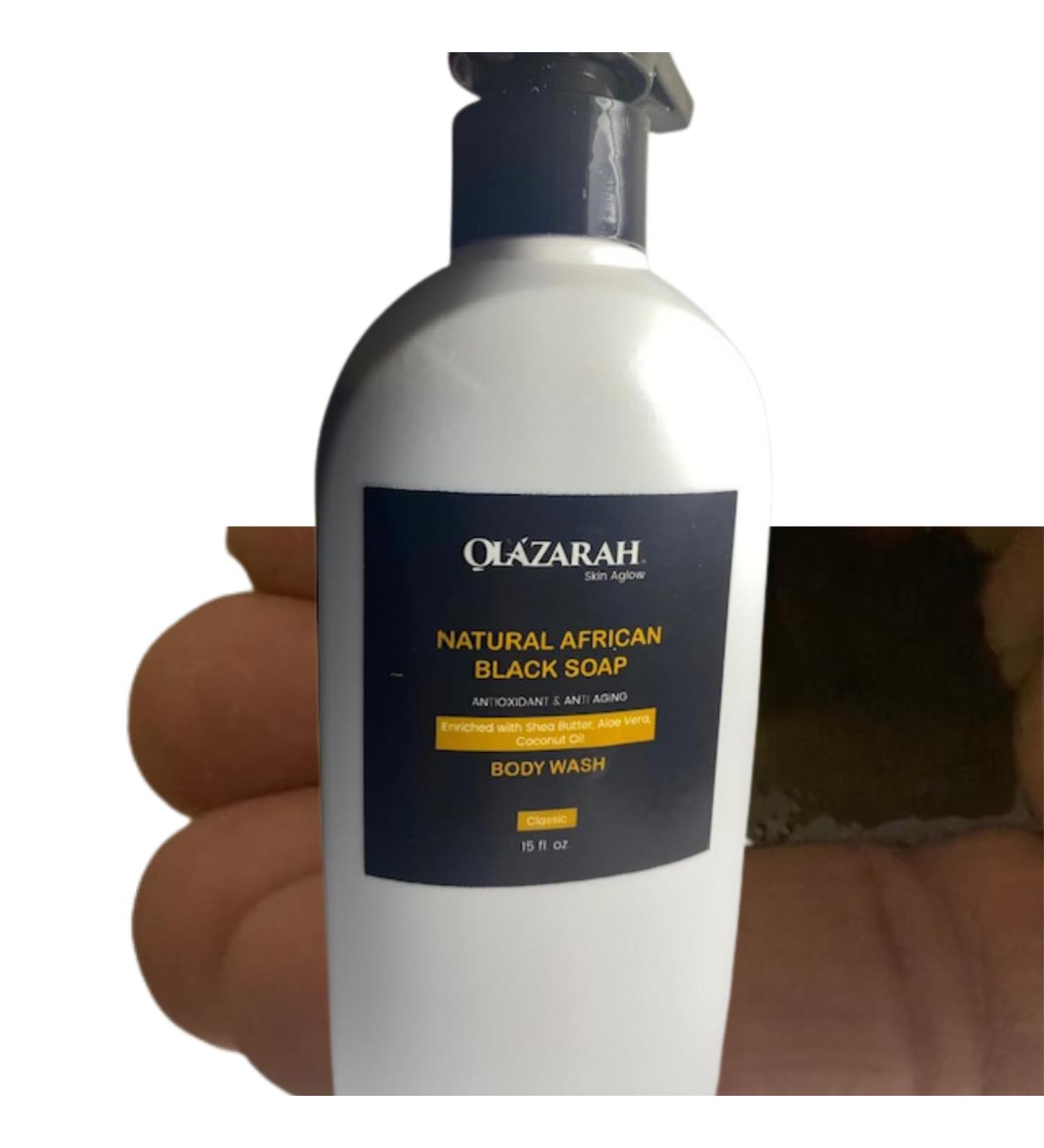 Natural African Black Soap Body Wash | Acne Treatment & Anti-Aging | Organic Shea Butter Aloe Vera & Coconut Oil | 15 Fl. oz - Buy Online on GoSupps.com