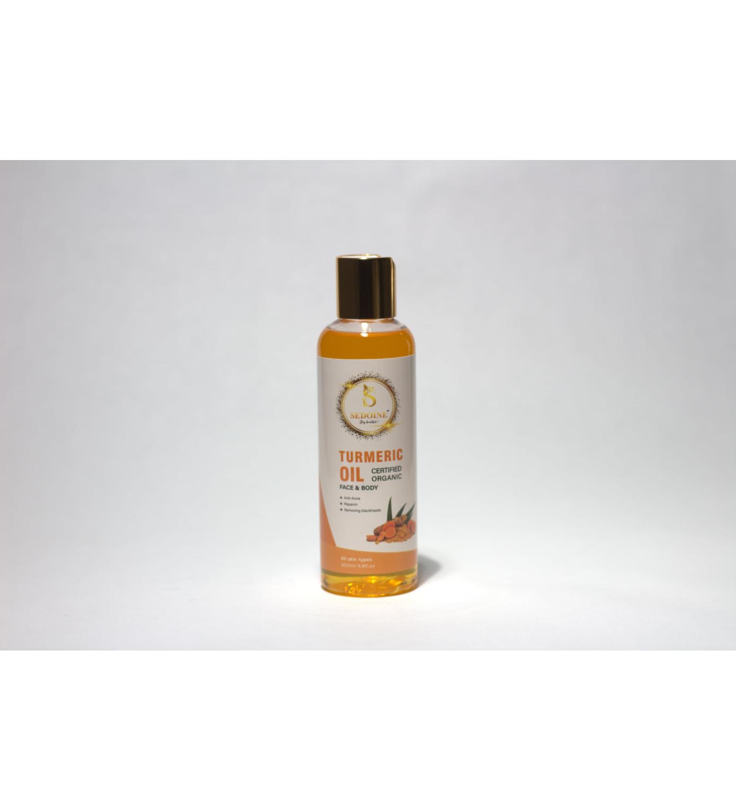 Sedoine Cosmetics Turmeric Oil for Face & Body Natural Brightening Oil for Dark Spots Repairing Anti-Acne Evens Skin Tone Minimizes the Appearance of Pores 200ML - Buy Online on GoSupps.com