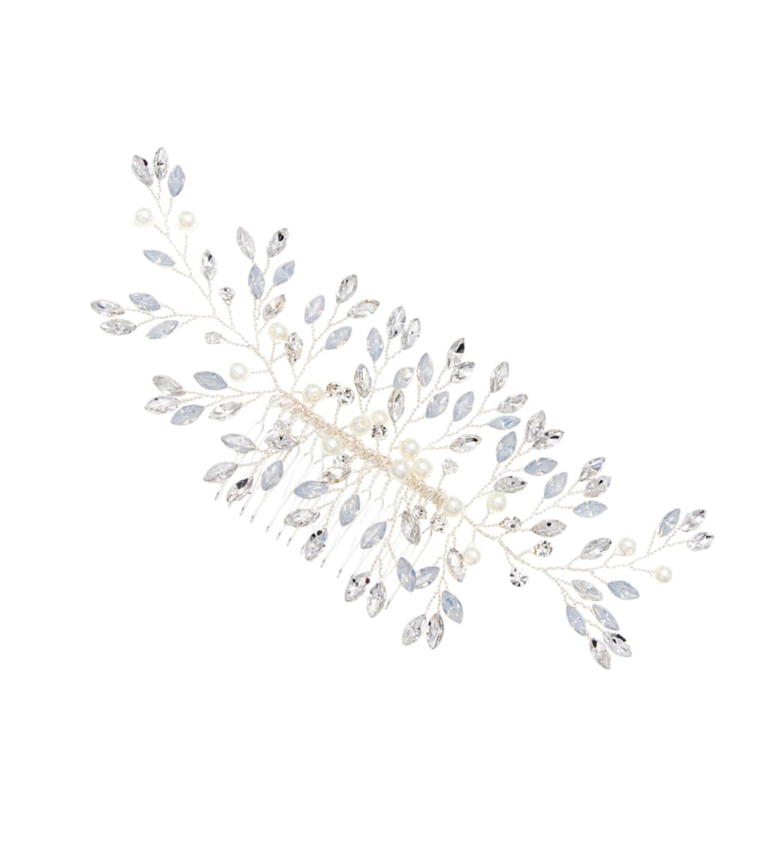 Ipetboom Bridal Side Comb Crystal Headpiece Bridal Hair Clip Wedding Headpiece Rhinestone Headpiece Mothers Headpiece Wedding Hair Clip Crystal Hair Comb Accessories Bride Pearl - Buy Online on GoSupps.com