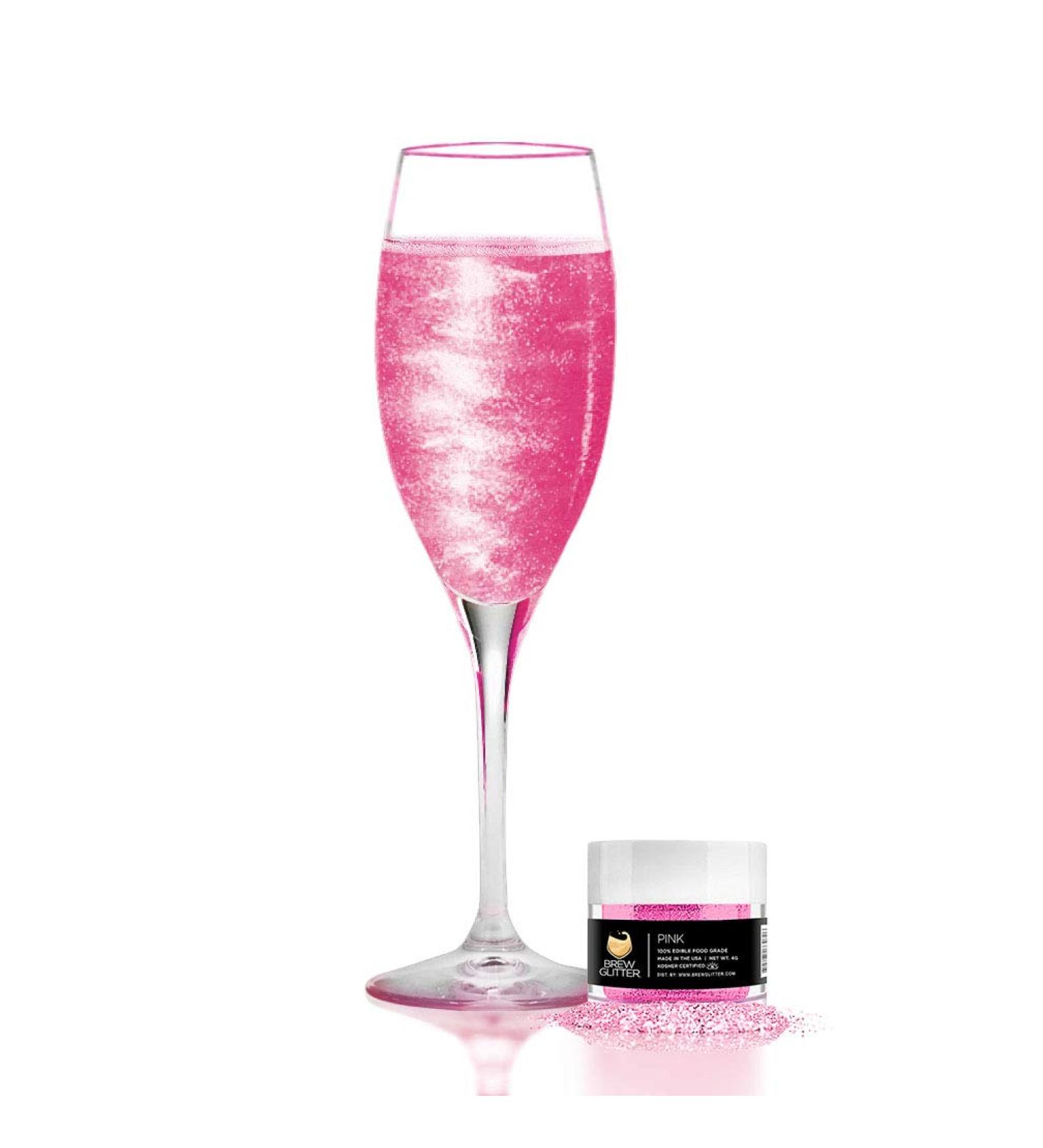 Pink Edible Brew Glitter for Drinks & More | 4g | Kosher Certified, Vegan & Gluten Nut Free - Buy Online on GoSupps.com