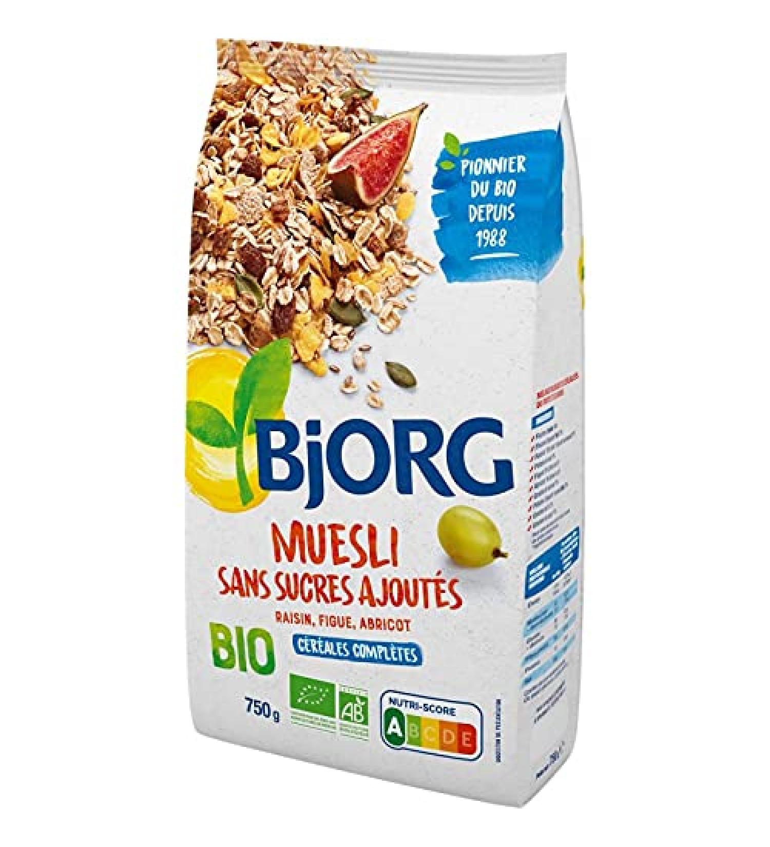 BJORG - Muesli Sans Sucres Ajout s 750G - Lot De 3