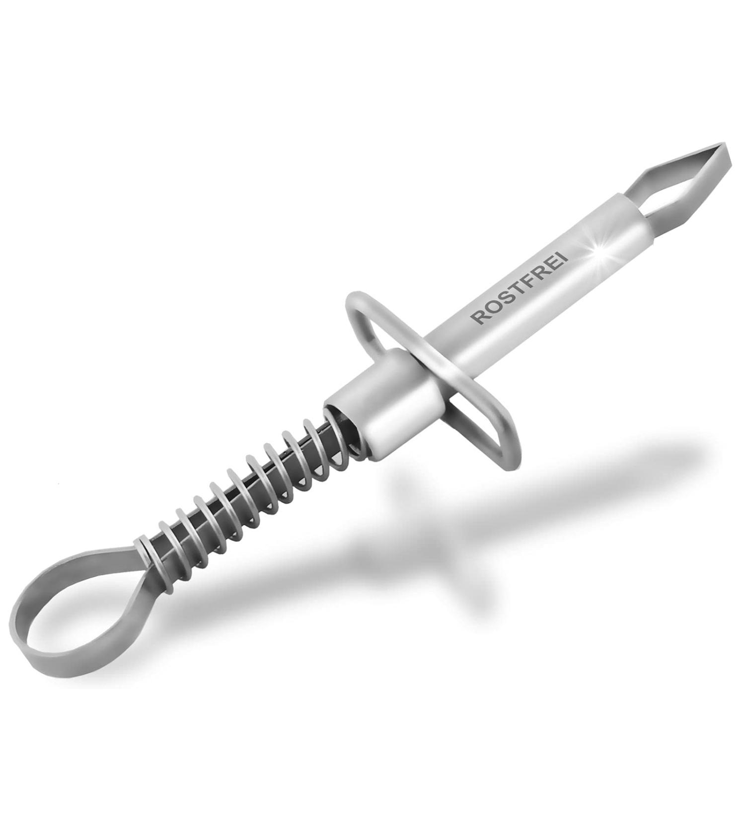 InstrumenteNRW Professional Tick Tweezers | Stainless Steel Tick Remover & Gripper (8.5 cm) | Modern Silver Design for Safe Tick Removal - Buy Online on GoSupps.com