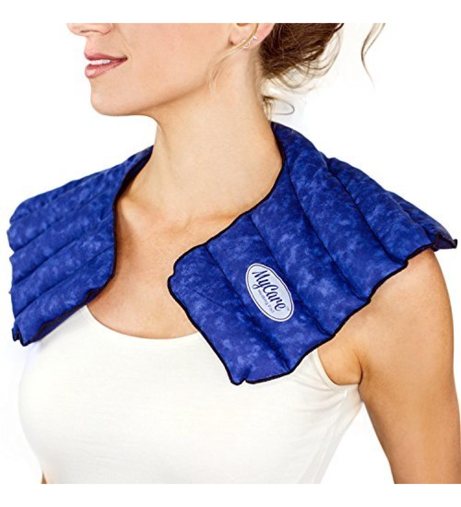 MyCare Shoulder Heating Pad   The Original Microwaveable Shoulder Wrap for Sore  Stiff Neck and Shoulder Muscle Relief - Natural  Comfortable and Safe Therapy That Works Blue