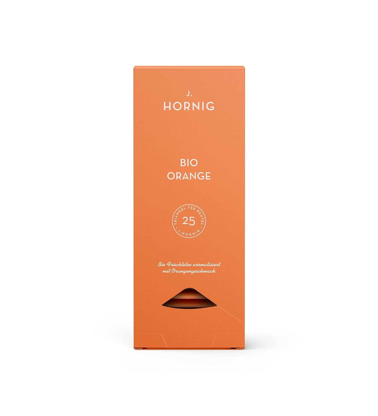 J. Hornig Bio Orangentee - Organic Citrus Fruit Tea | Premium Pyramid Bags | 25 Bio-Certified Degradable Tea Bags - Buy Online on GoSupps.com