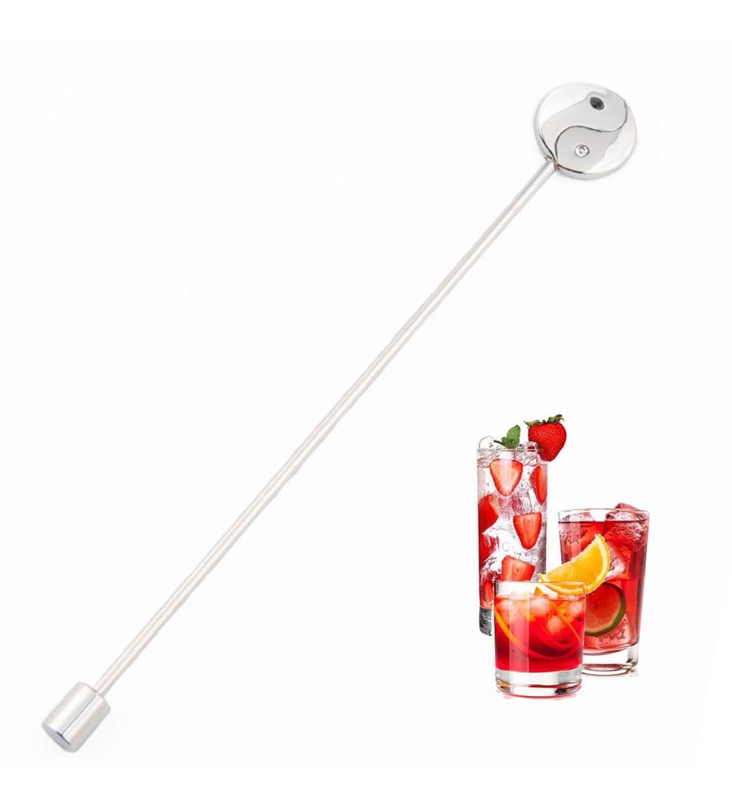 Buy Haqi Strong Magnetic Stainless Steel Stirring Rod - Reusable Yin-Yang Bagua Shape with Neodymium Magnet for Coffee Milk & Tea Therapy - Silver - Buy Online on GoSupps.com
