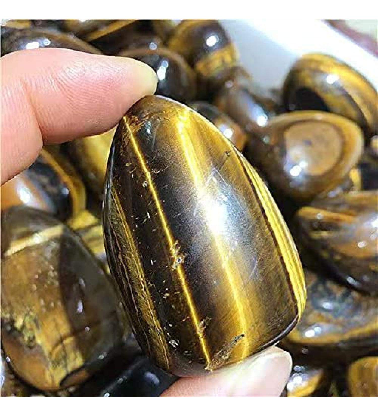 Natural Polished Crystals Tiger Eye Palm Stones for Home Decoration Stone Mineral Specimen - Buy Online on GoSupps.com