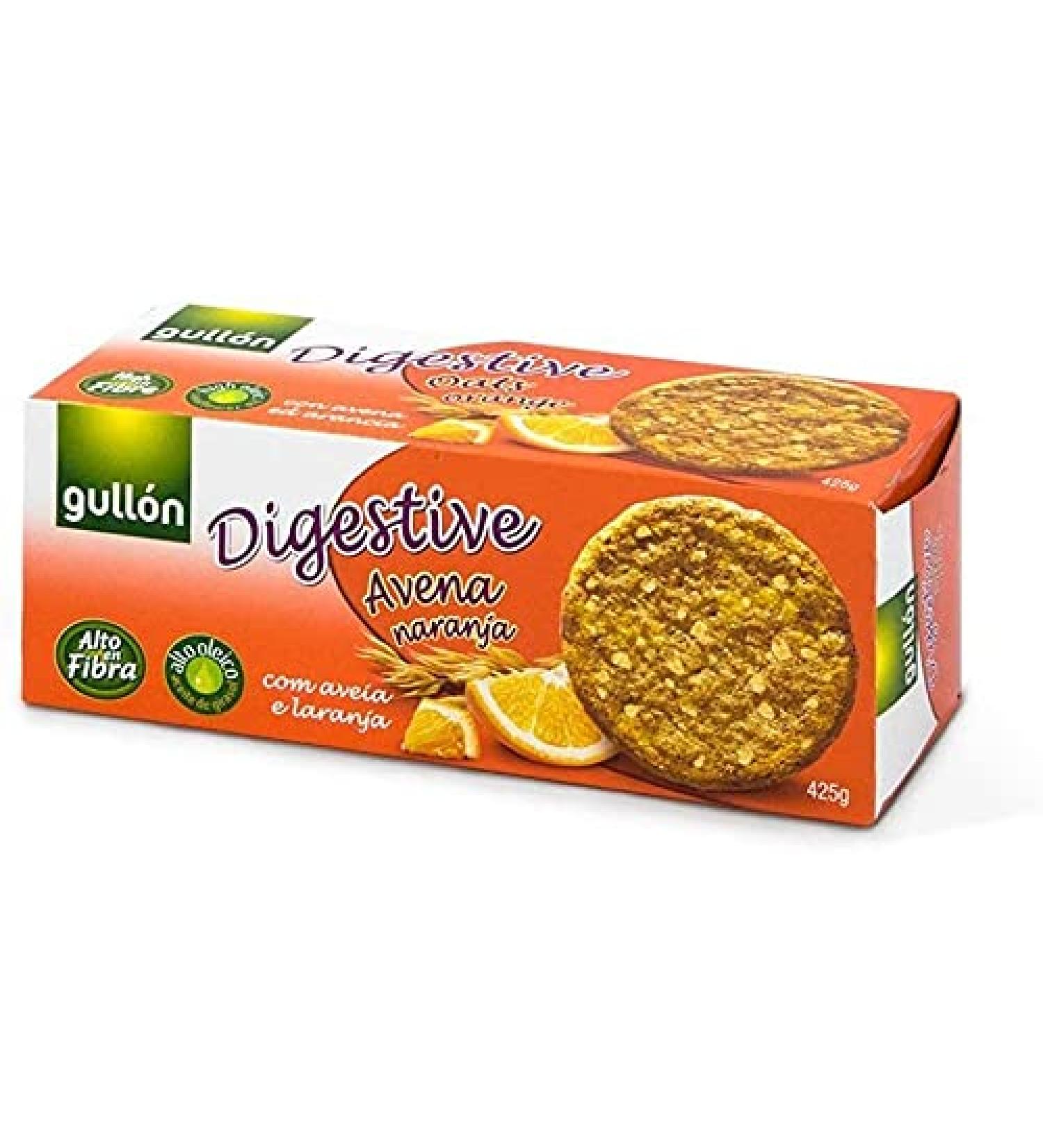 Gullon Gull n - Digestive - Oat and Orange Digestive Cookie 425g - 425g Pack of 4 packs of 425 grams