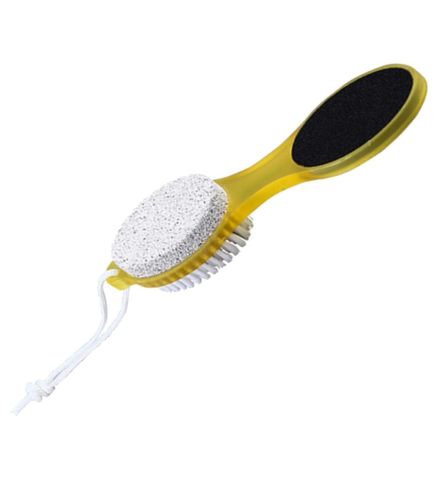 4 in 1 Foot File Callus Remover Multi-Functional Foot Scrubber Brush Feet Pedicure Tools Foot File Rasp with Pumice Stone for Home Foot Care (Yellow) - Buy Online on GoSupps.com