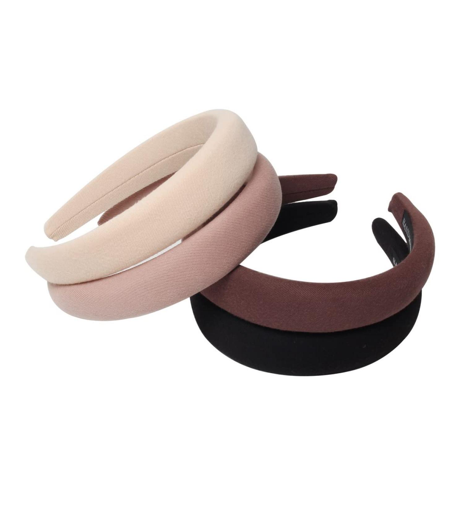 Cuizhiyu 4PK Solid Headband Set for Women and Girls - Brown Series Hair Accessories - Buy Online on GoSupps.com