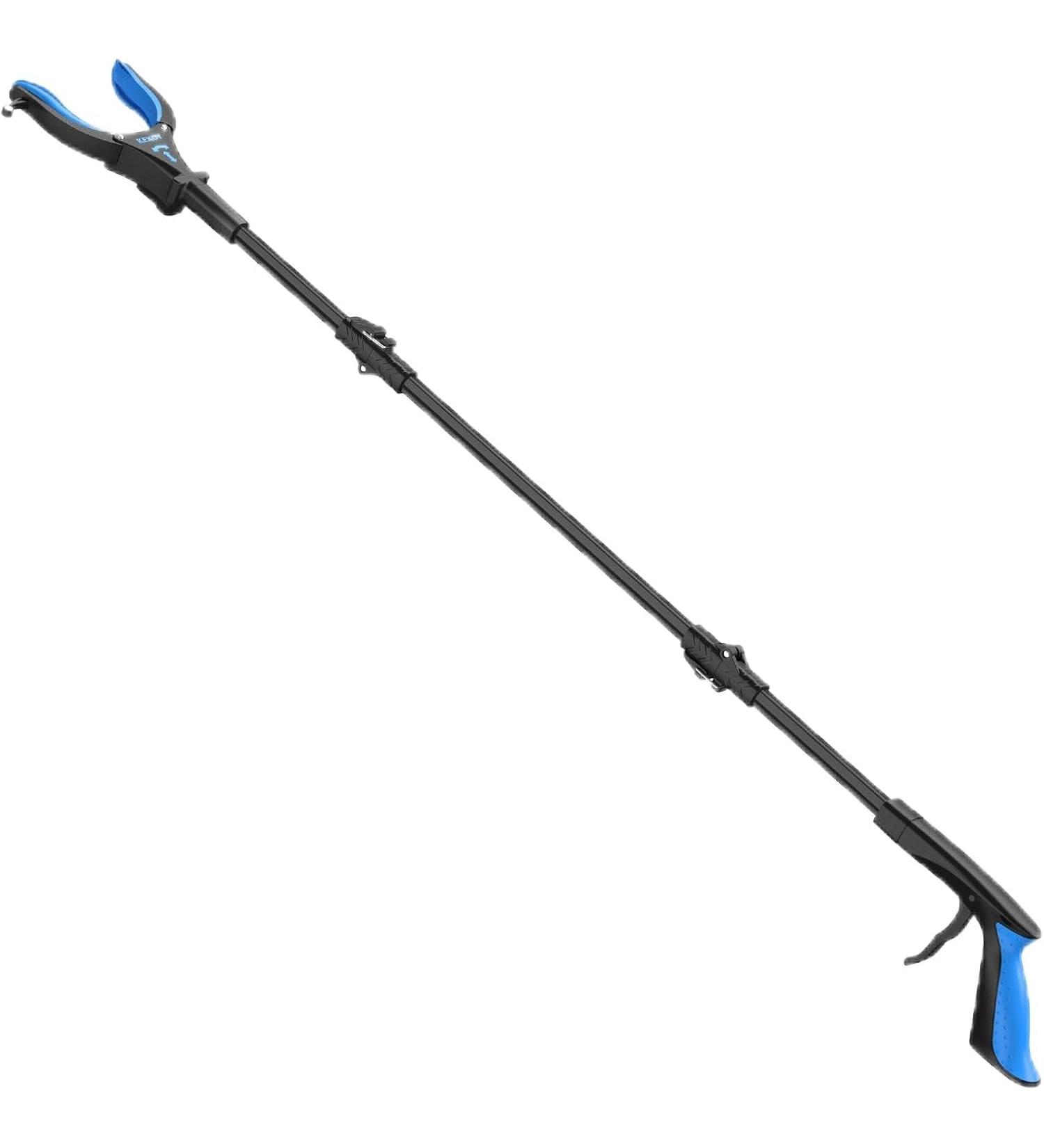 Kekoy Extendable Grabber Reacher Tool with Headlight 32 inch Foldable Lawn Trash Picker Upper Grabber 90° Rotating Anti-Slip Jaw Portable Claw Grabber for Elderly - Blue - Buy Online on GoSupps.com
