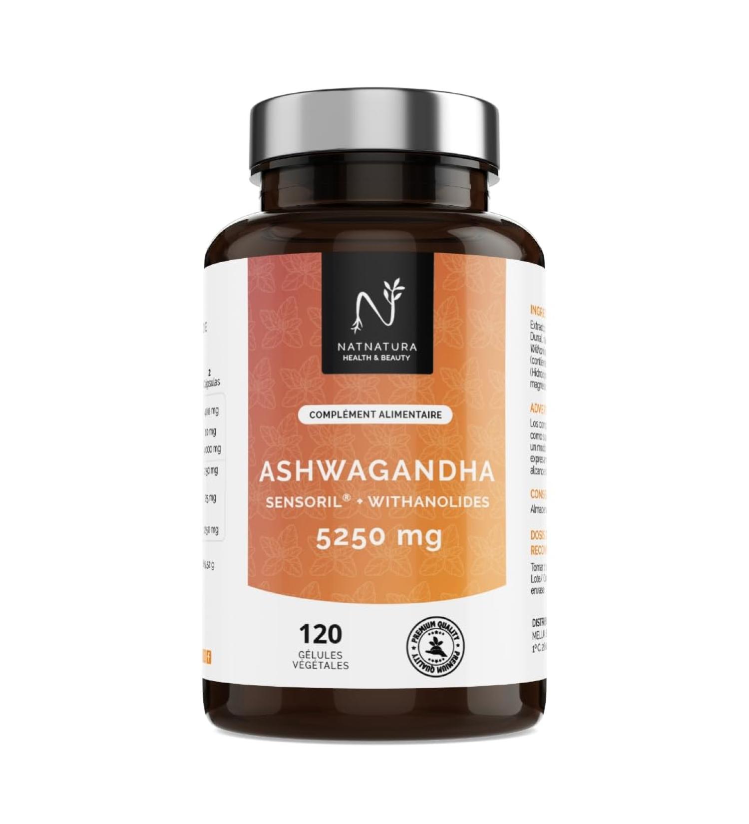 Ashwagandha Bio Sensoril 5:1 + Extrait 10:1 | Sup rieur KSM-66 & Shoden | 5250 mg/jour | Concentration Performance Physique Stress & quilibre motionnel | 120 G lules V g tales - Buy Online on GoSupps.com