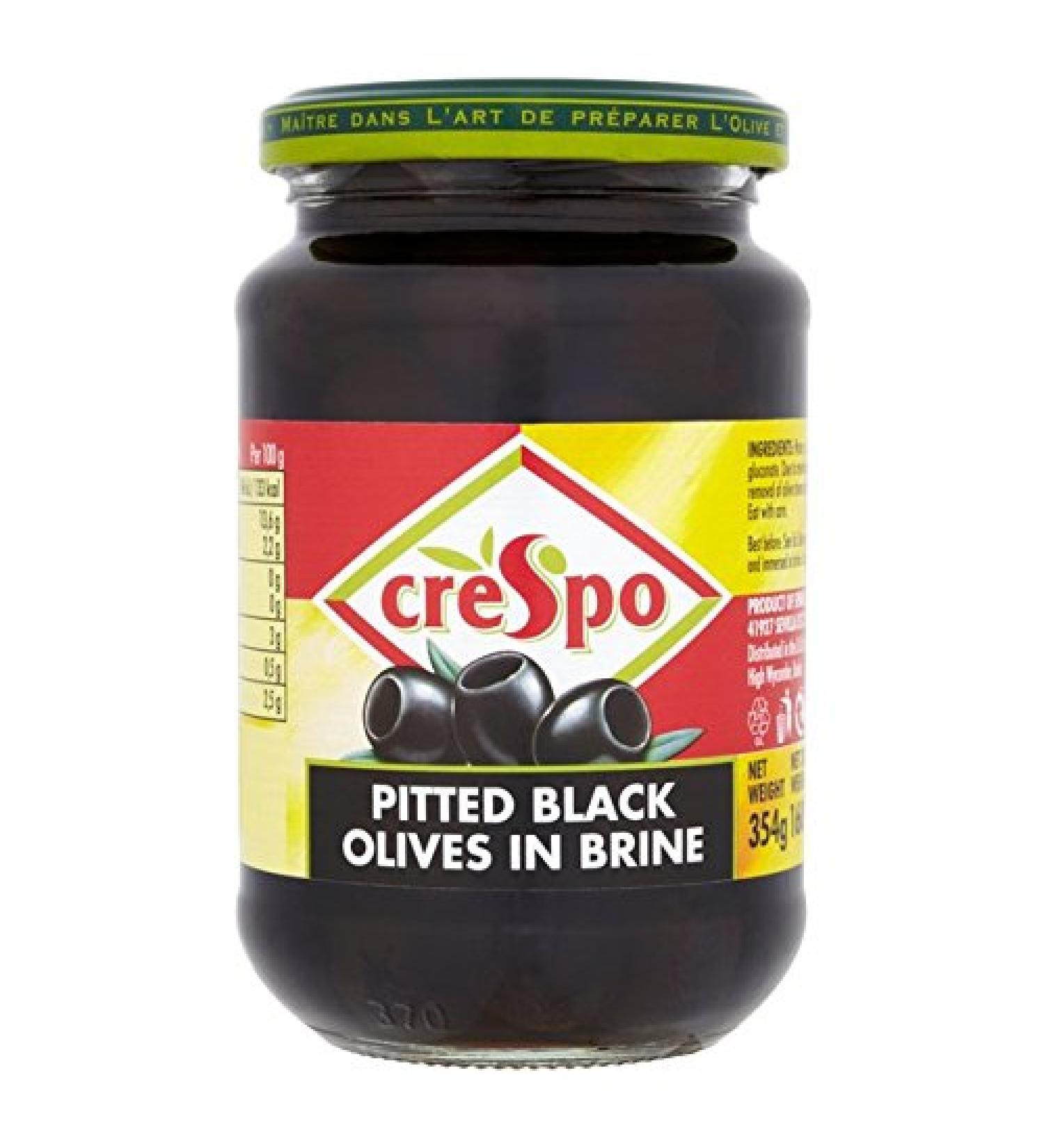 Crespo Pitted Black Olives 354g
