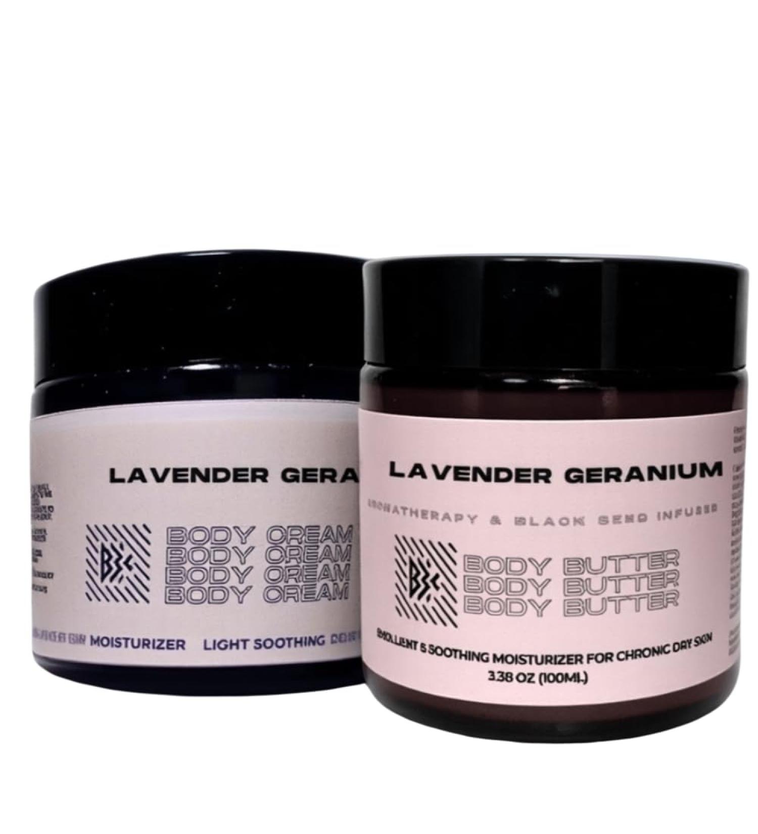 Butter By Keba Lavender Geranium Body Butter & Cream Duo 6.8 - Buy Online on GoSupps.com