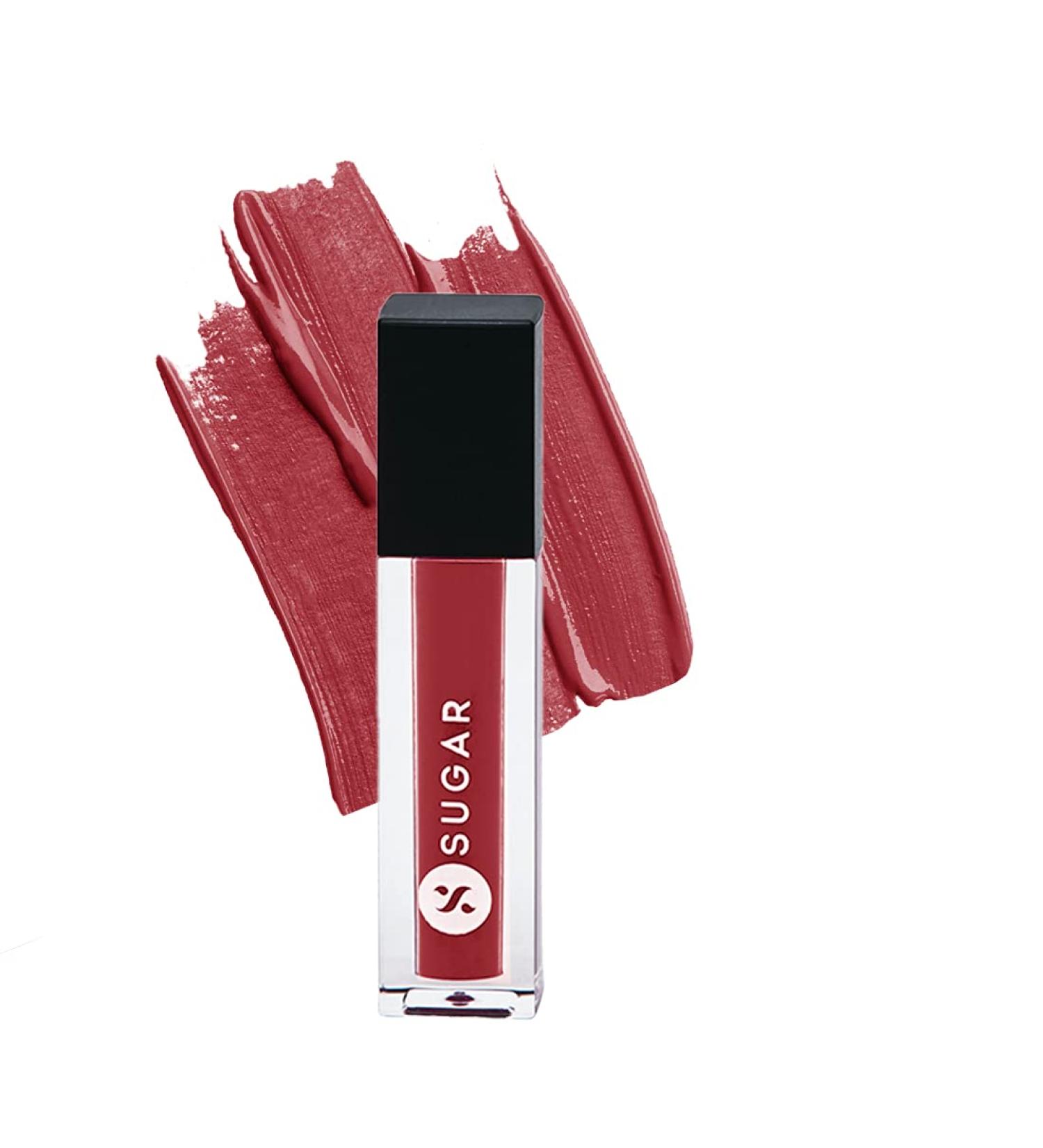 SUGAR Smudge Me Not Liquid Mini Lipstick - 05 Rust Lust | Long-Lasting High Pigment Lip Color for All Skin Types - Shop Internationally - Buy Online on GoSupps.com