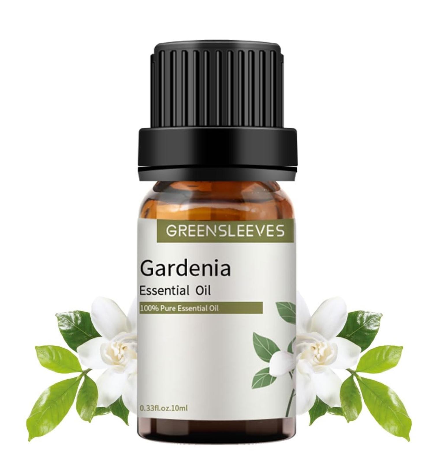 GREENSLEEVES Gardenia Essential Oil 10ml Pure Plant-Based Fragrance Oil for Aromatherapy Essential Oils for Diffuser Air Freshener Massage Bath Bomb Scented Candle Soap Making - Buy Online on GoSupps.com