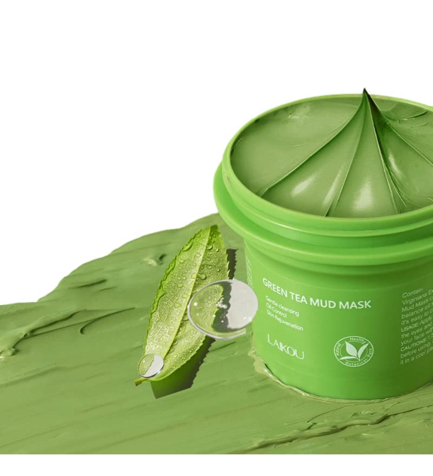 AKARY Green Tea Clay Mask - Organic Hydrating Mud Mask for Deep Cleansing & Blackhead Removal - Buy Online on GoSupps.com