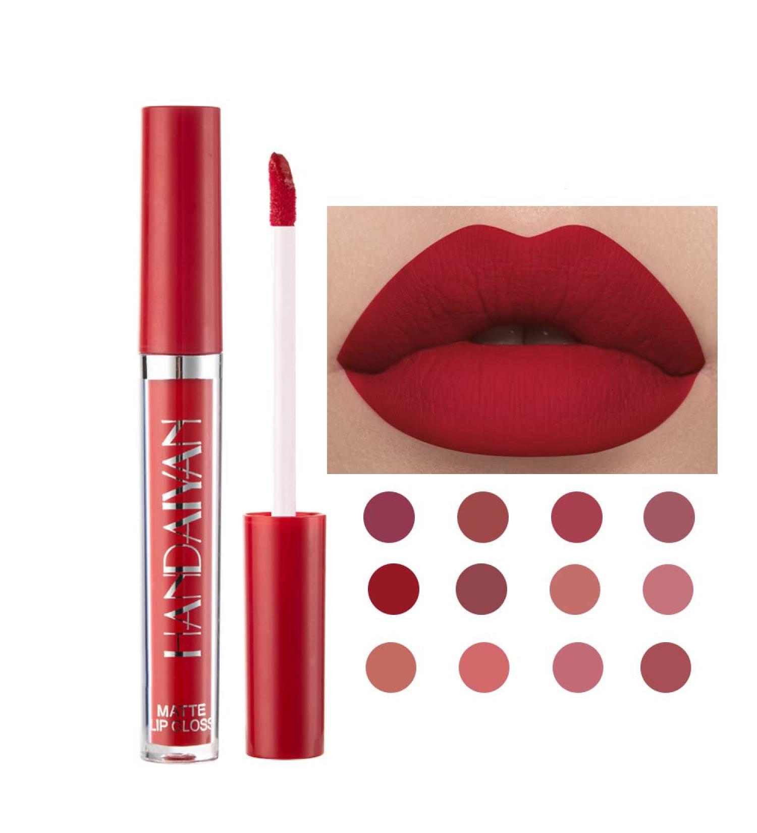 PICKX Long Lasting Matte Liquid Lipstick Set - Waterproof & Sweatproof Velvet Lipstick Gift Box (12 Colors) - Buy Online on GoSupps.com
