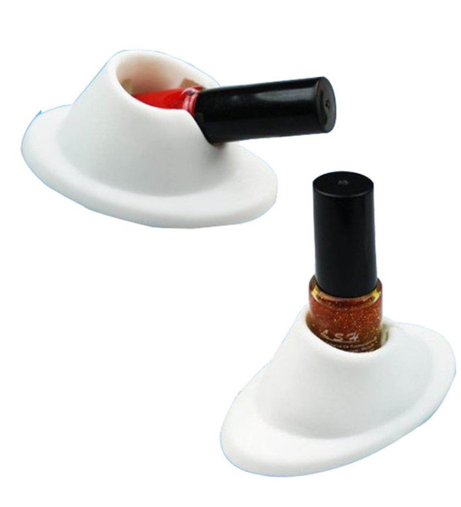 Rocita Rubber Nail Polish Holder - Round Bottle Holder for Easy Application (White) | International Shipping Available - Buy Online on GoSupps.com