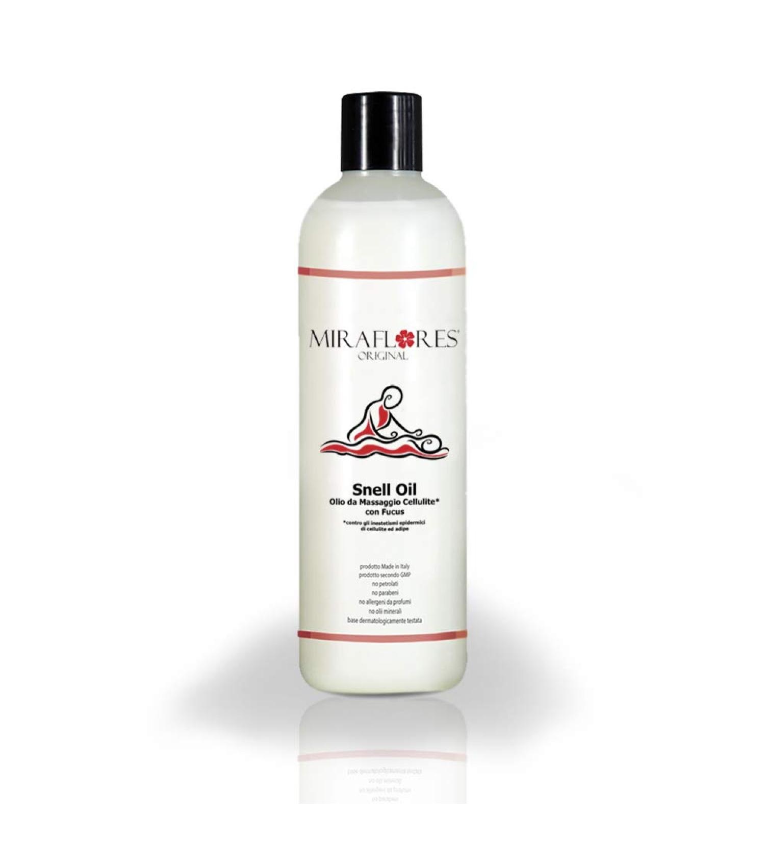  MIRAFLORES ORIGINAL Extra-strength draining anti-cellulite oil made in Italy 500 ml MIRAFLORES Professional massage oil with Fucus seaweed for body legs thighs and glutes Green tea aroma - Buy Online on GoSupps.com