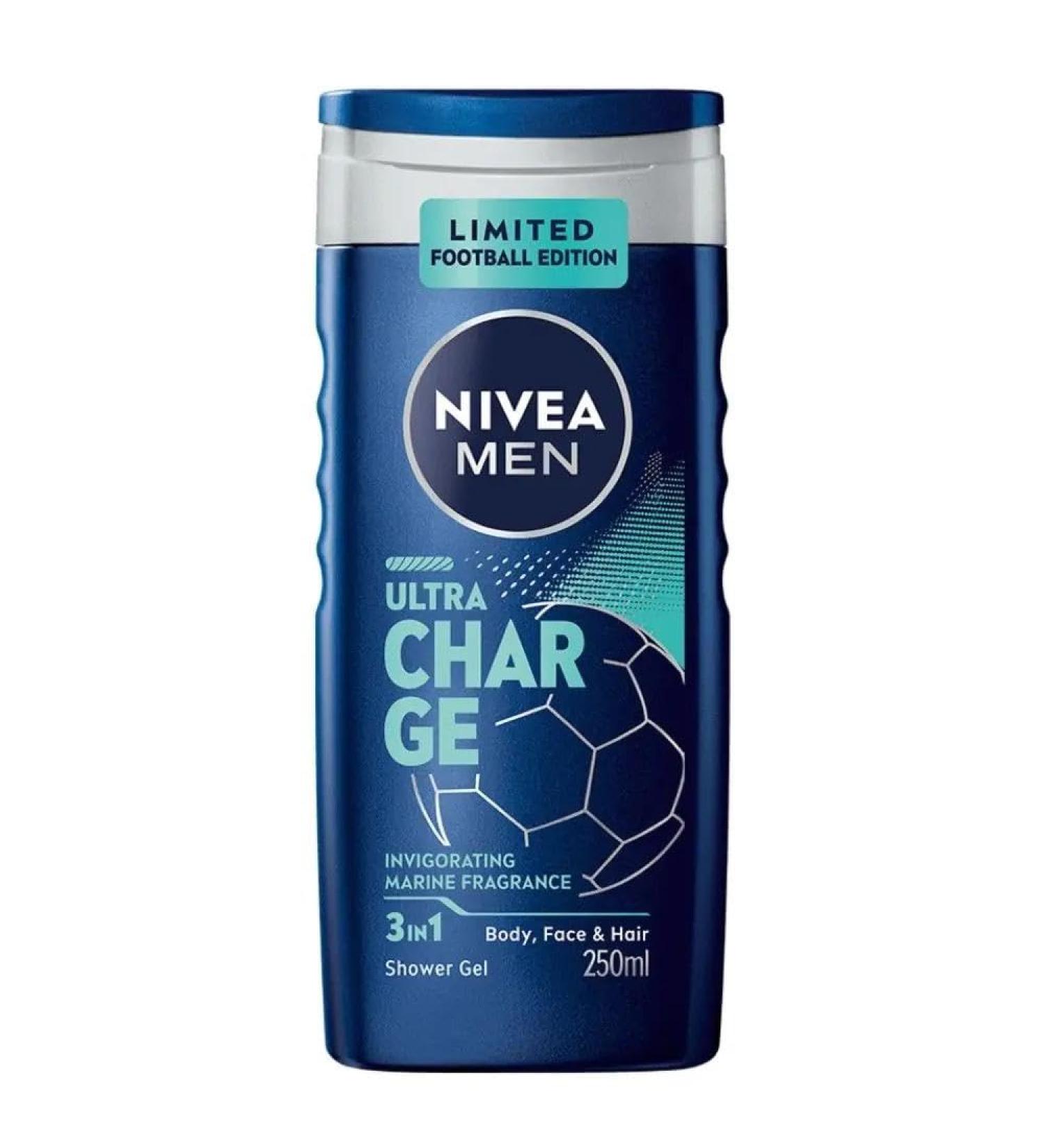 Beiersdorf NIVEA Shower Gel Men 3in1 Ultra Charge 6pack 6 x 250 ml