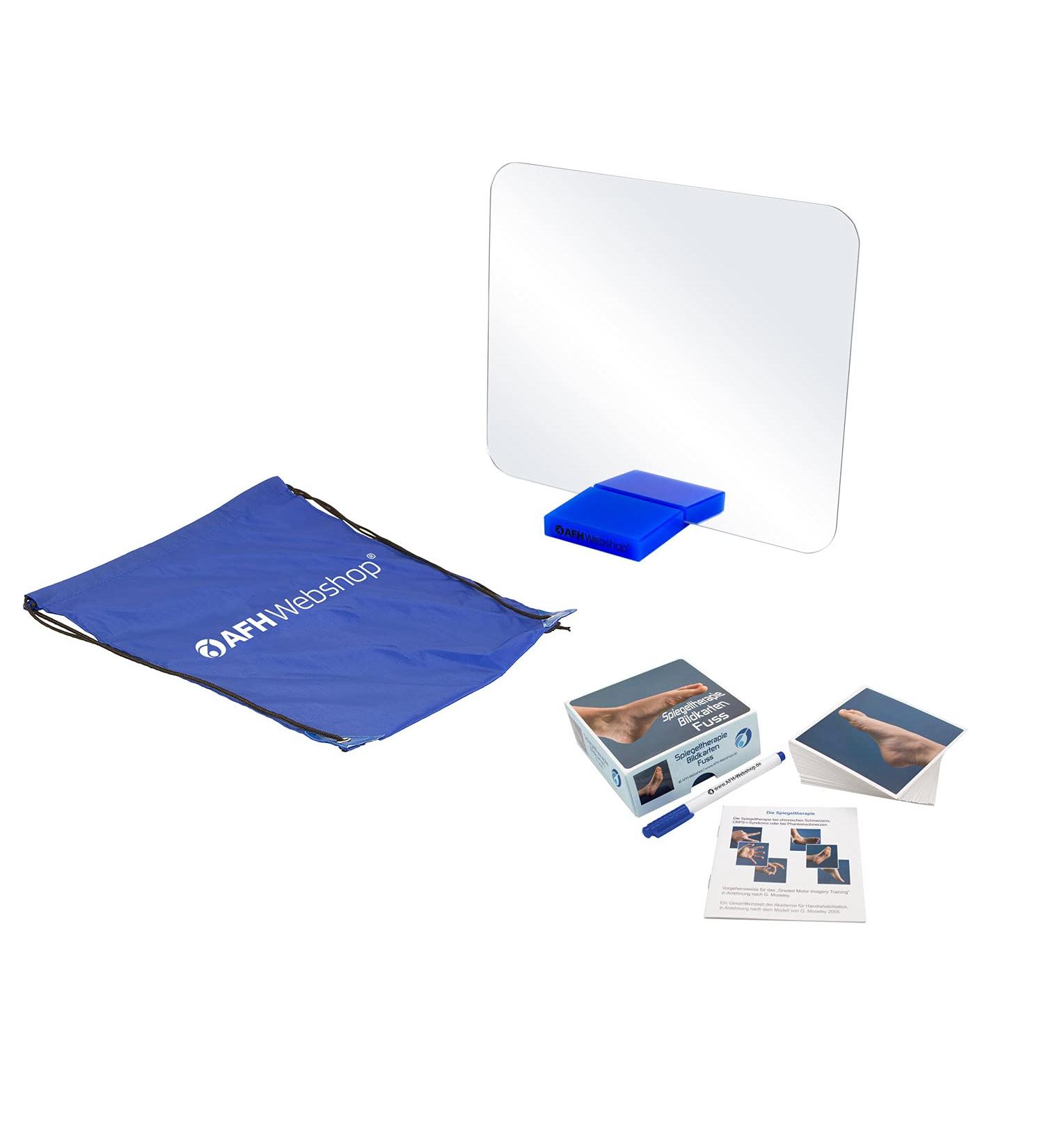 AFH T-Mirror Premium | small | incl. carrying bag | base: blue | picture card base base: blue | with picture card base
