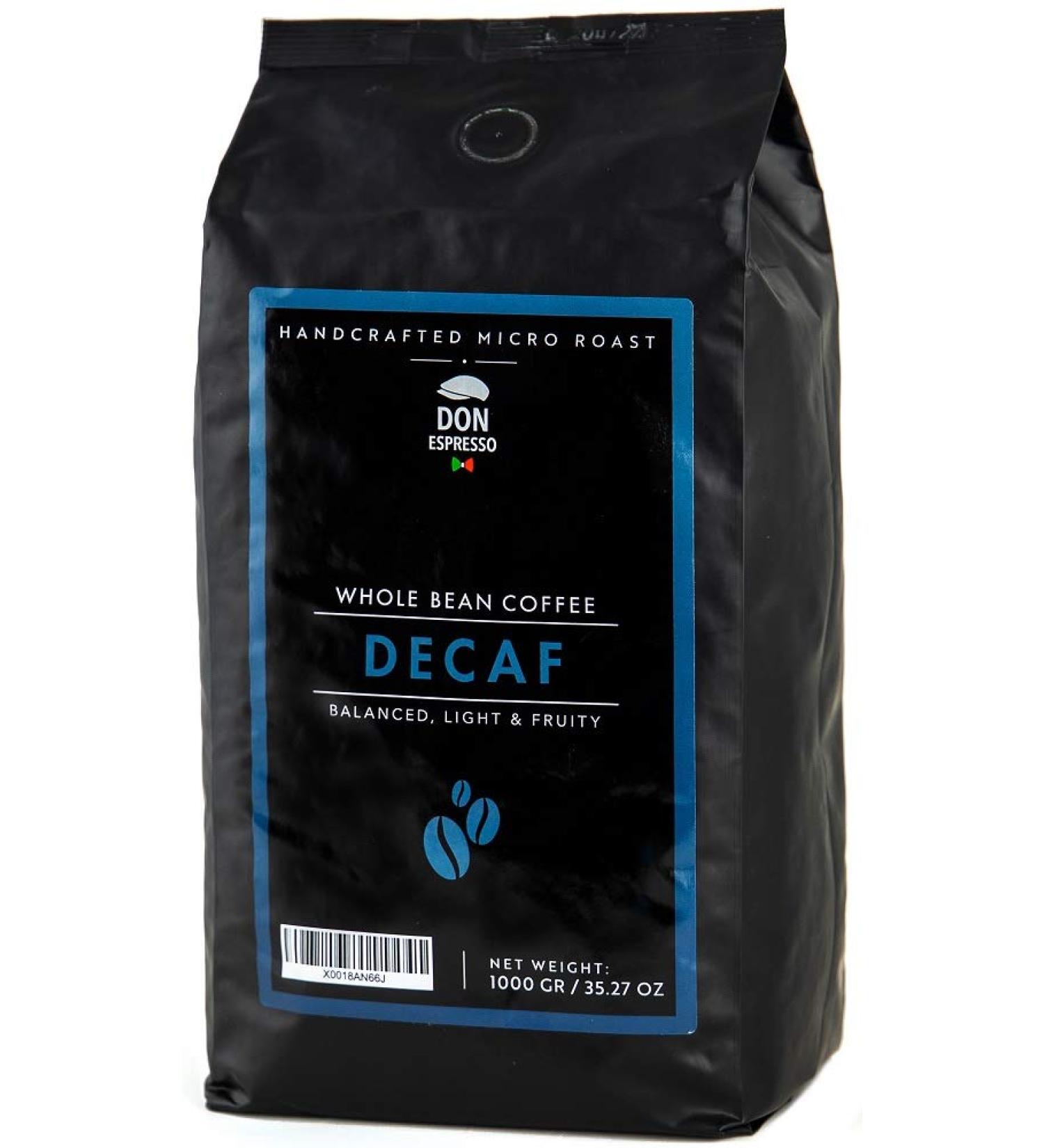 Don Espresso | Decaffeinated | 1KG Whole Coffee Beans | Italian Espresso - Buy Online on GoSupps.com