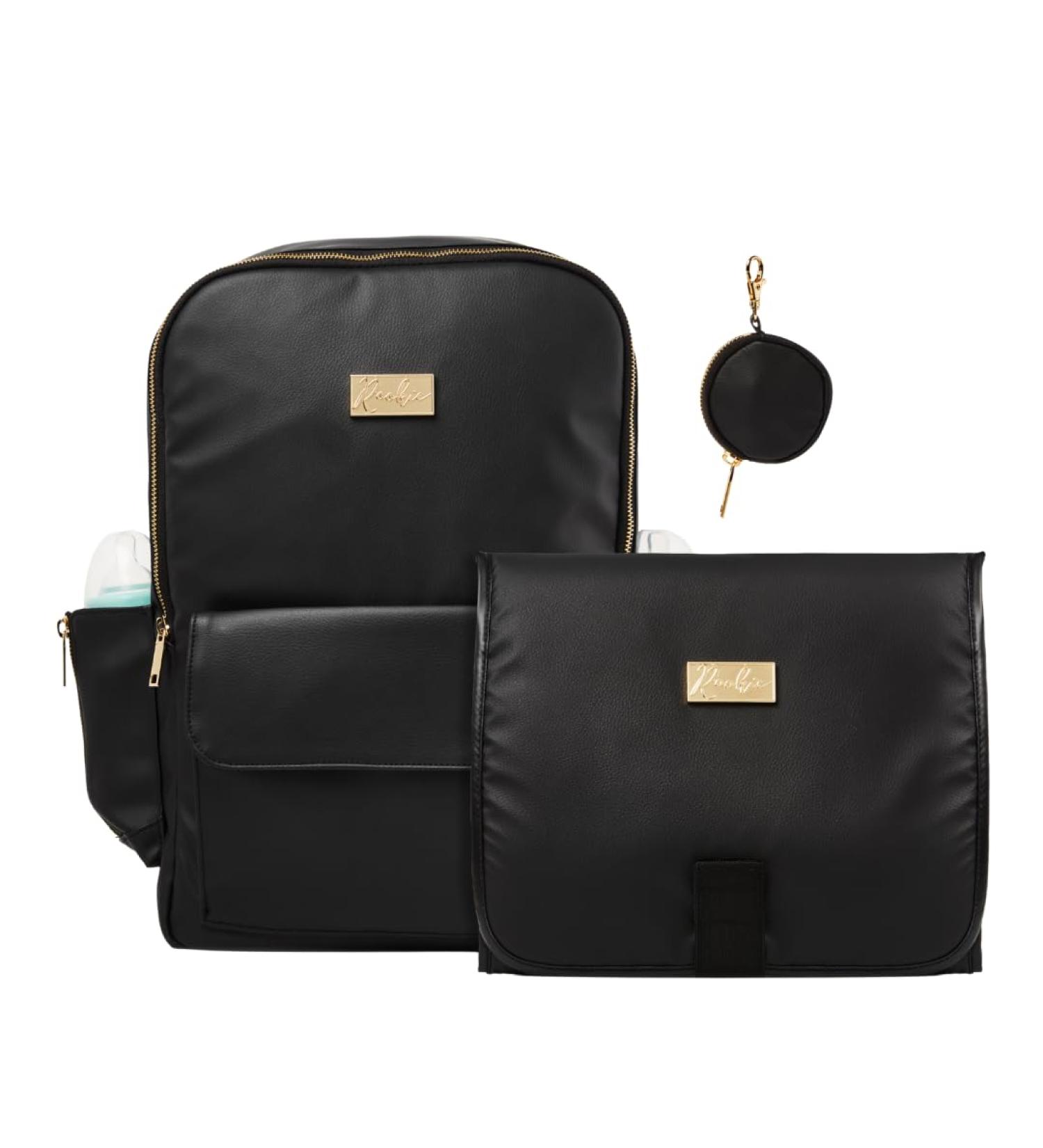 ROOKIE Diaper Bag with Changing Mat - Stylish Vegan Leather Backpack & Shoulder Bag | Perfect for Parents | International Shipping - Buy Online on GoSupps.com