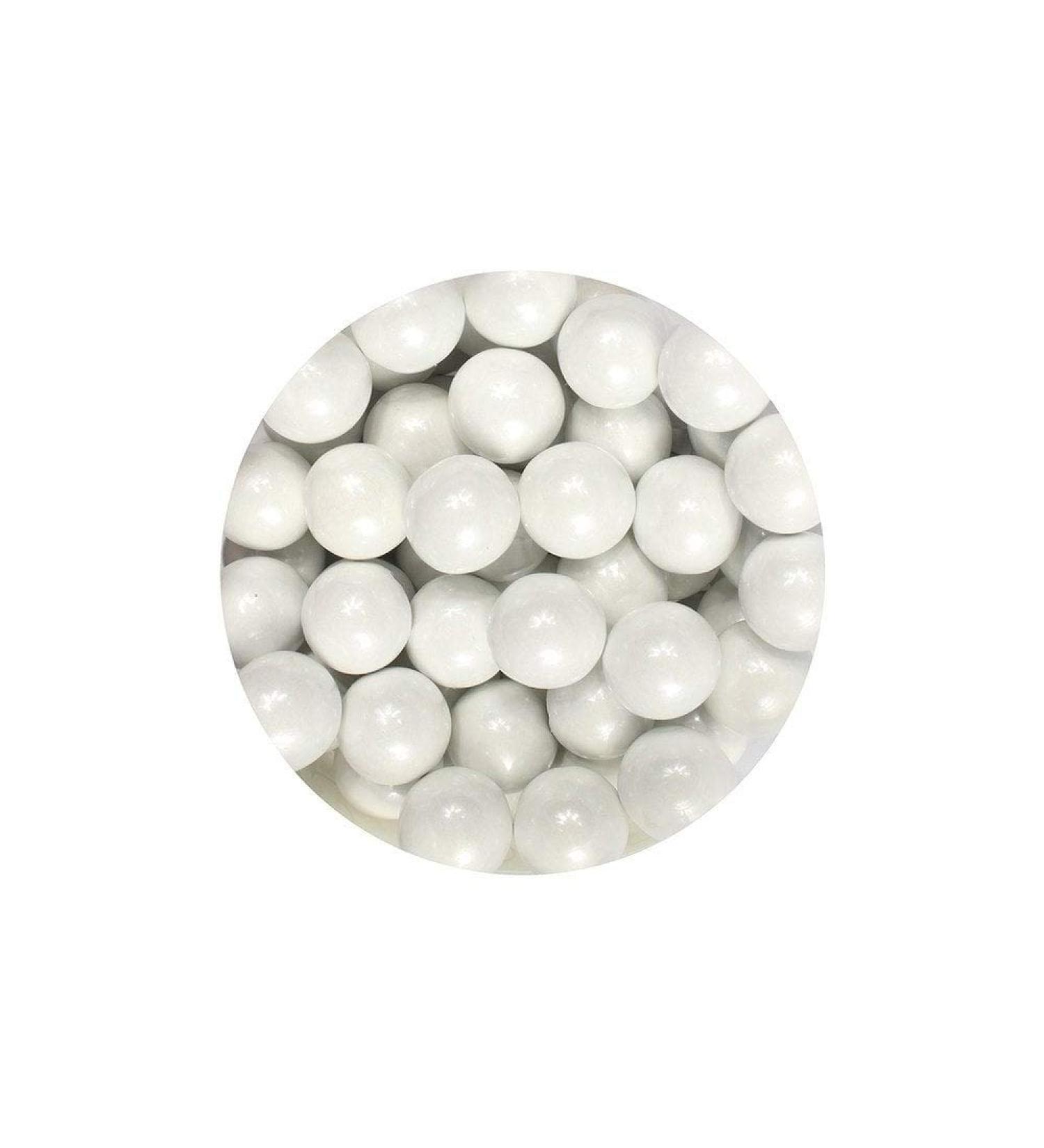 80g Pearl White Edible 10mm Large Sugar Pearls Balls for Cake Cupcake Sprinkl. 10mm - White