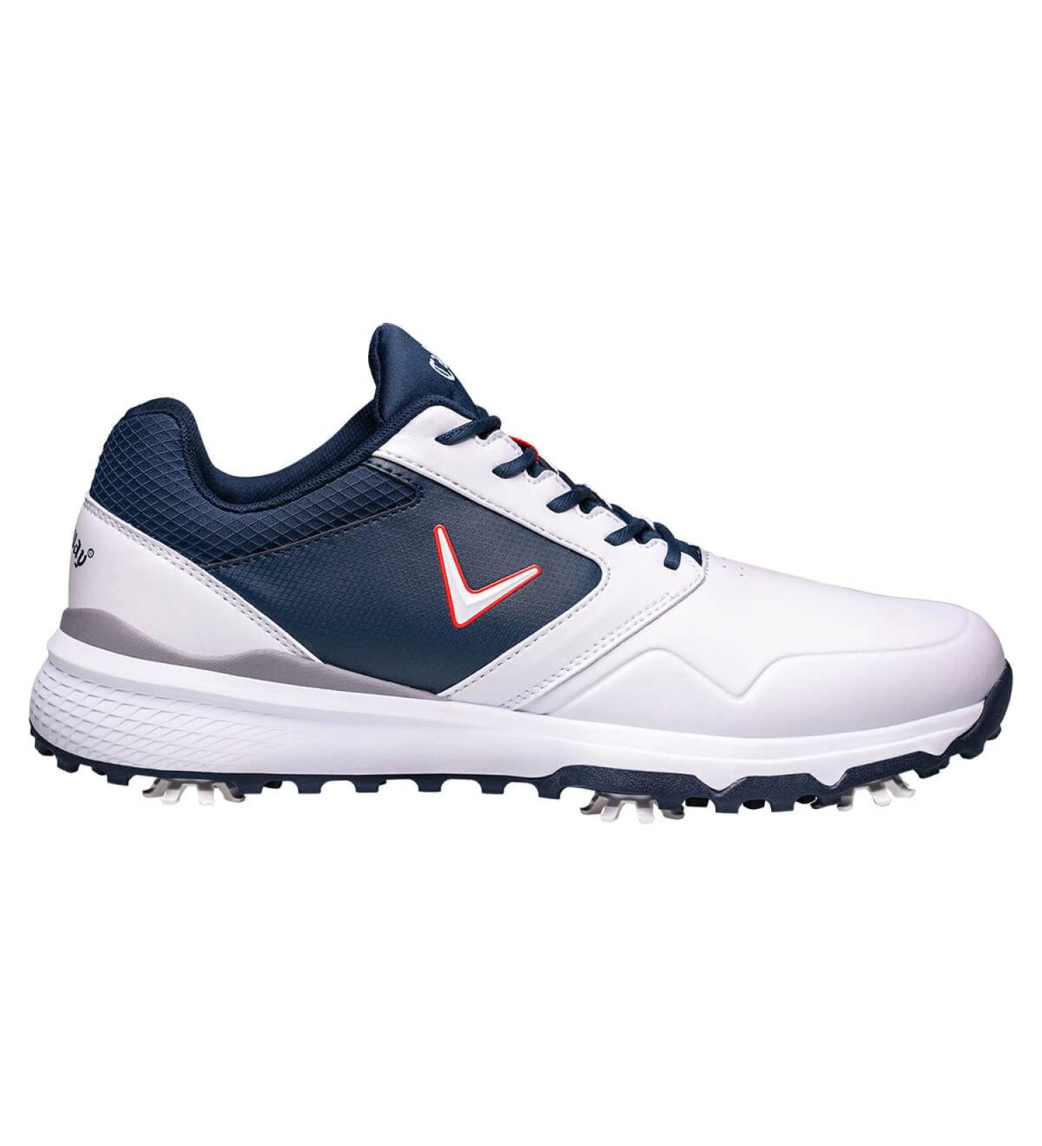 Callaway Men's Chev Ls Golf Shoe - 44 EU - White Navy Red | International Shipping Available - Buy Online on GoSupps.com