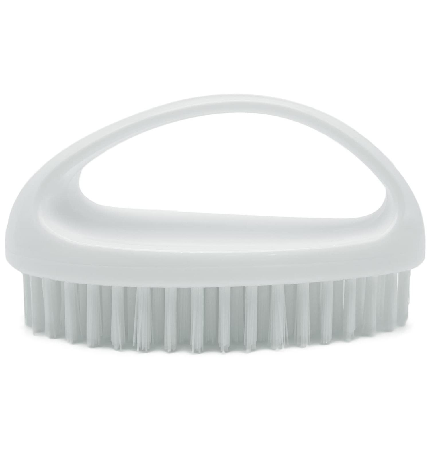 White Hand and Nail Brush with Firm Nylon Bristles for Mechanics & Gardeners - 1PC - Buy Online on GoSupps.com