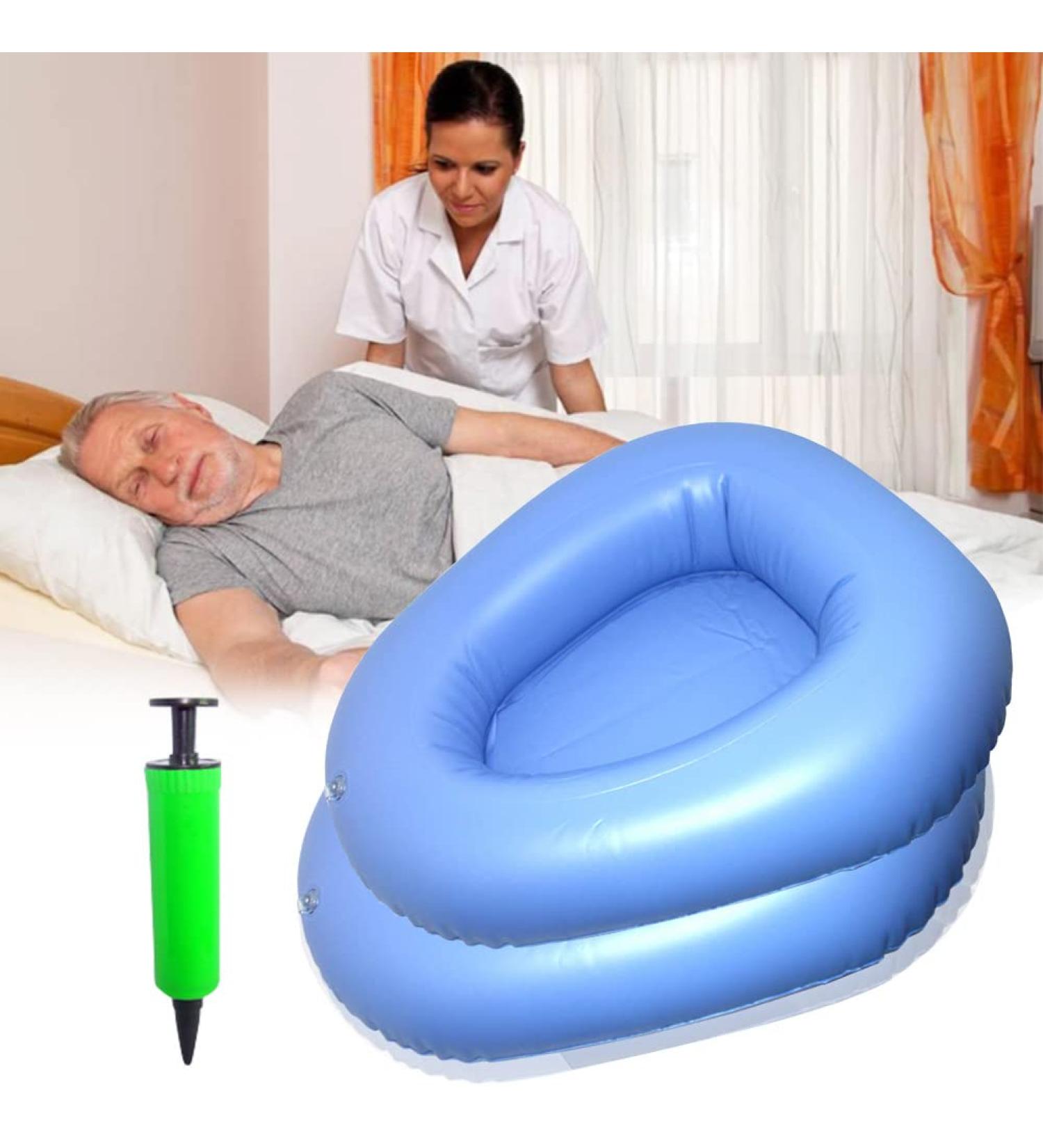 Inflatable Bed Pan Set for Elderly, Anti Bedsore & Washable - Portable Urinal for Bedridden Patients | 2PCS - Buy Online on GoSupps.com