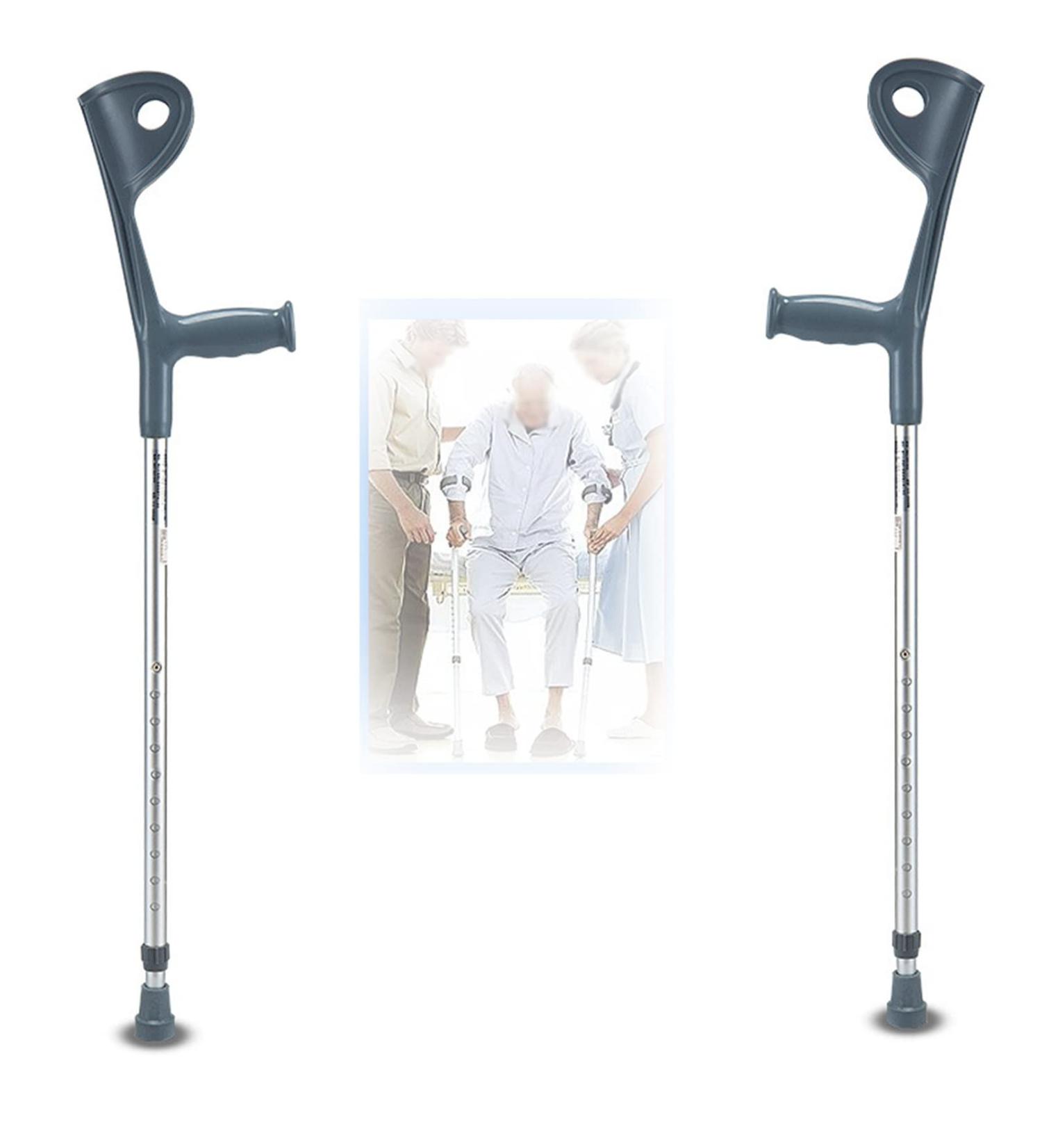 Adjustable Forearm Crutches for Adults Aluminum Ergonomic Lightweight Canes Walkers for The Elderly and Disabled Applicable Height: 4.5ft-6.2ft (Color :(1 Pair)) Double The Comfort Full of Stars - Buy Online on GoSupps.com