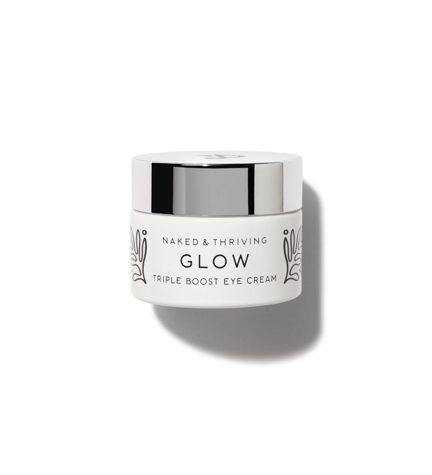 Naked & Thriving Glow Triple Boost Eye Cream | Hyaluronic Acid & Squalane | Hydrate Moisturize & Nourish | Vegan & Naturally-Derived | Highly-Concentrated Antioxidant Blend (15mL) - Buy Online on GoSupps.com