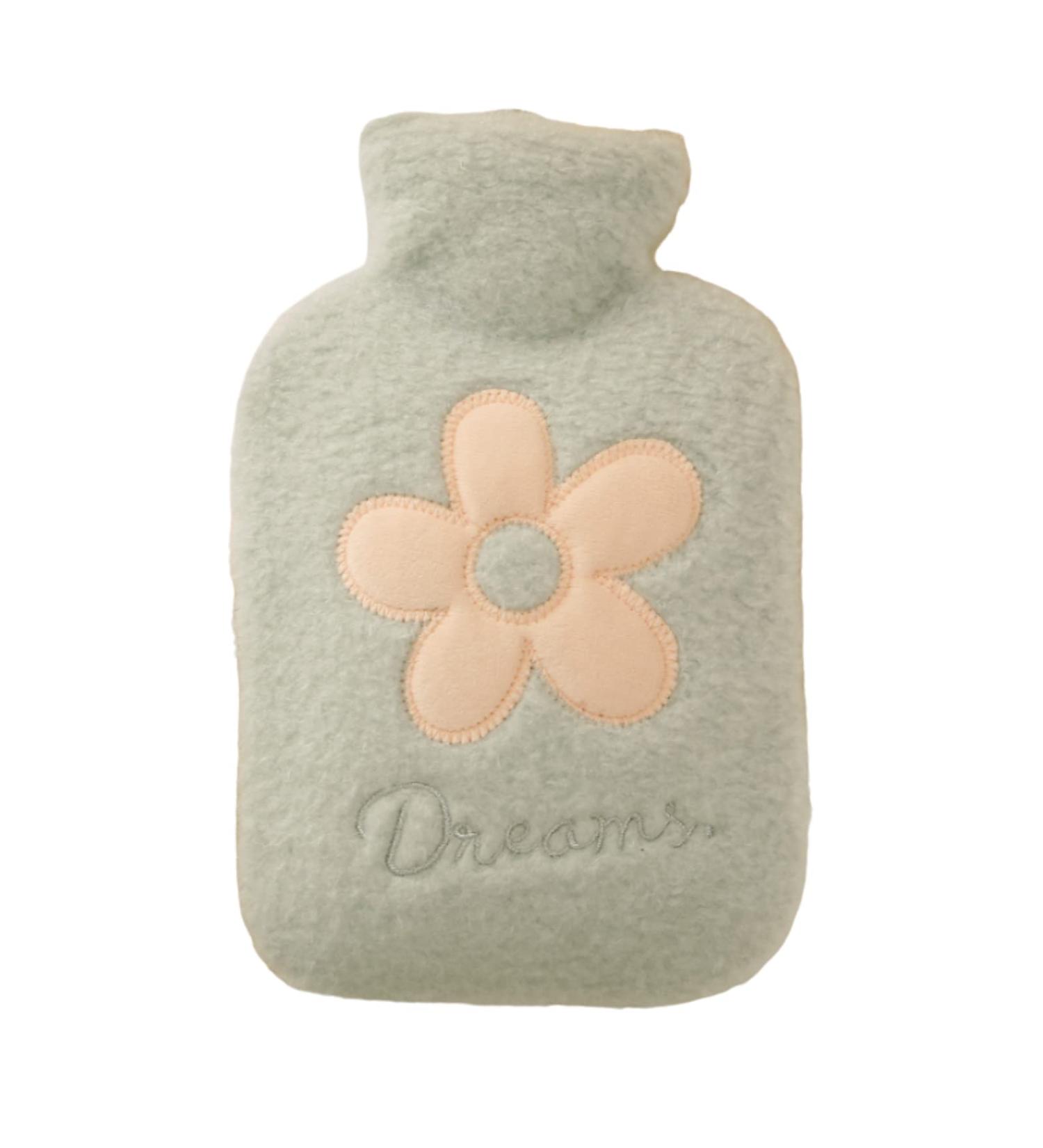 Maies Small Hot Water Bottle 1000ml - Soft Plush Cover for Hot & Cold Therapy | Cute Heating Bag for Comfortable Relief - Buy Online on GoSupps.com