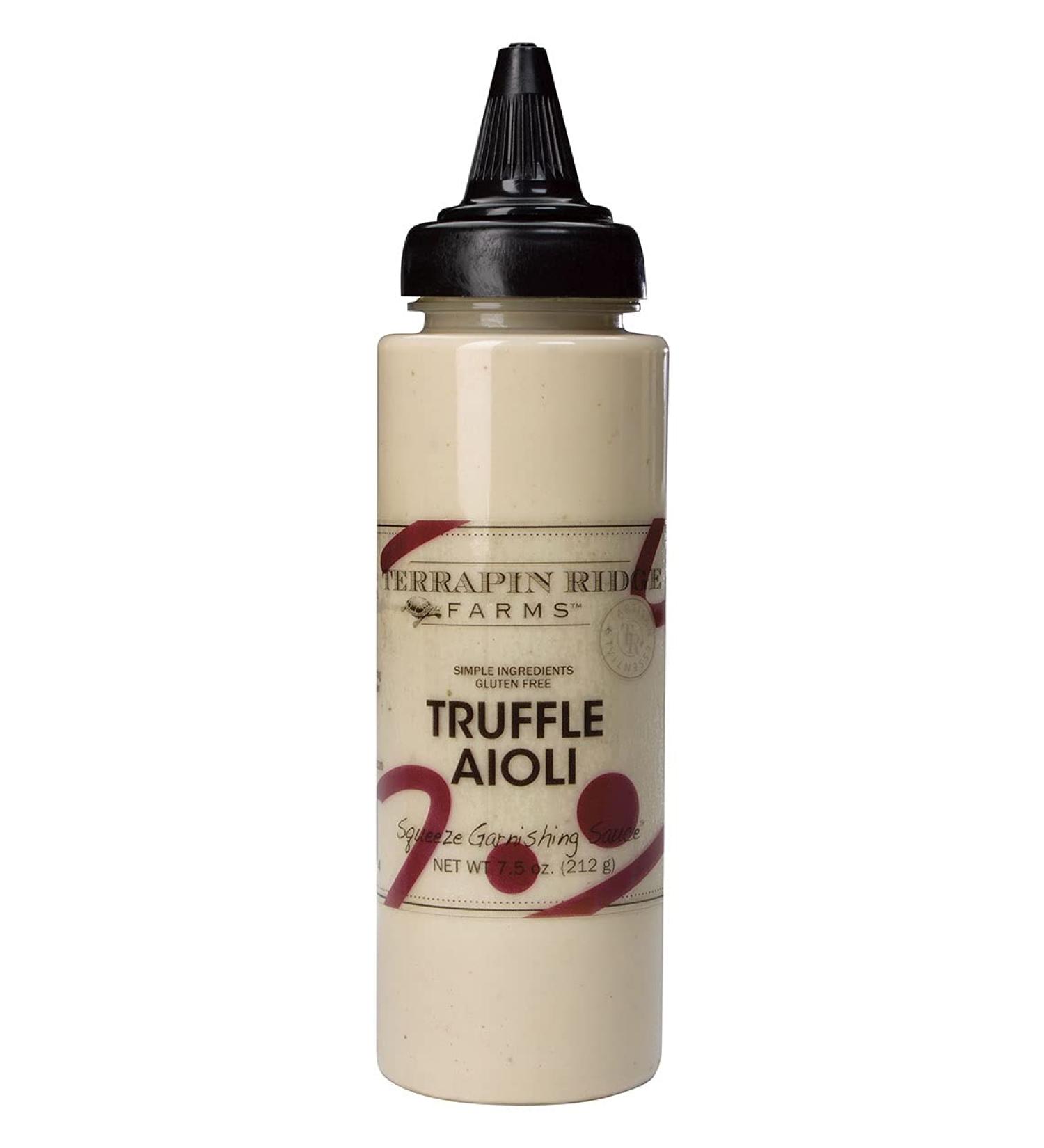 Terrapin Ridge Farms Gourmet Truffle Aioli - 7.5 oz Squeeze Bottle for Sandwiches, Roasted Vegetables, Chicken, and Fries - Buy Online on GoSupps.com