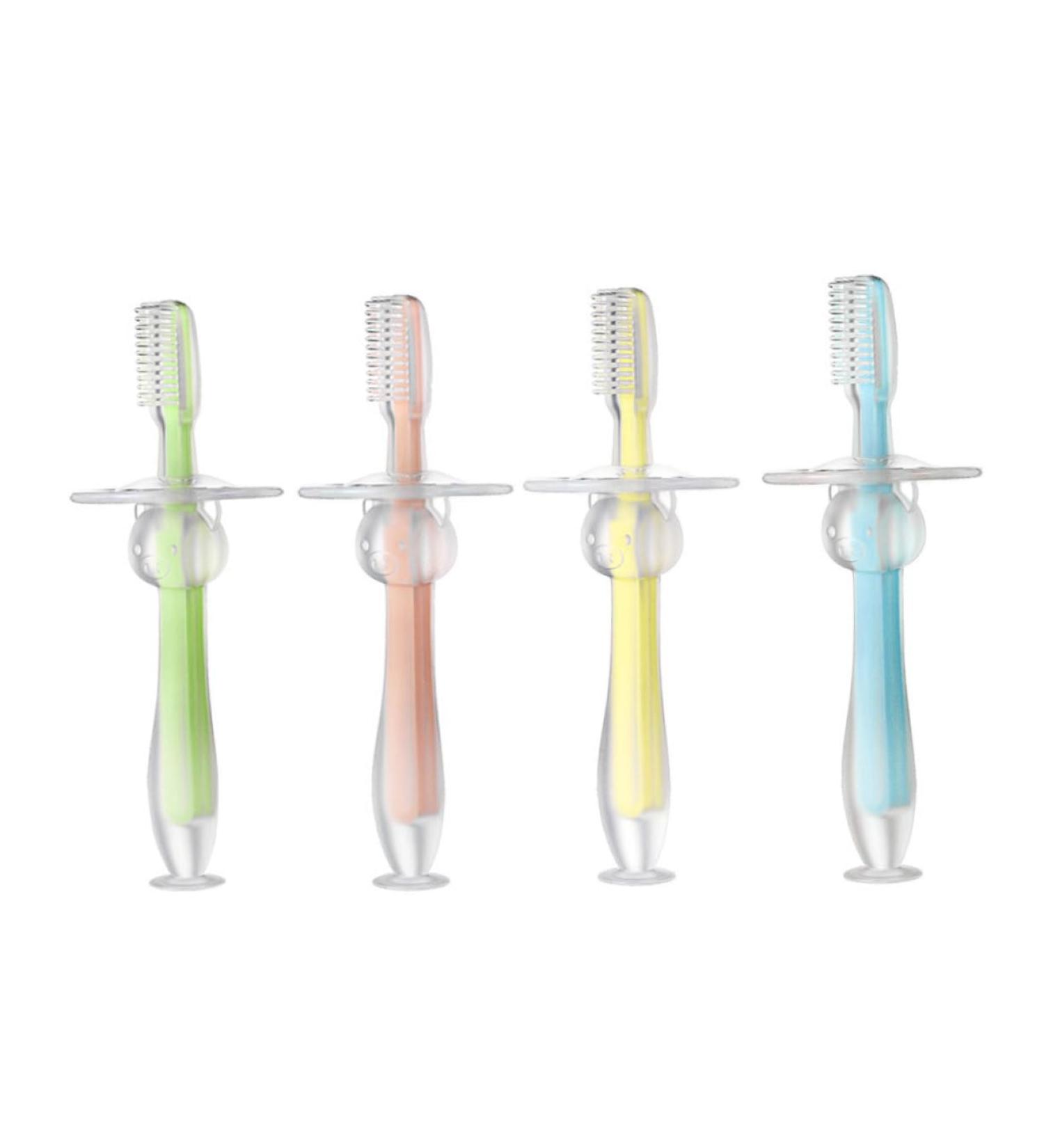 Hapinary Infant Toothbrush Set - 4-Piece Newborn & Toddler Training Brushes for Healthy Teeth - Buy Online on GoSupps.com