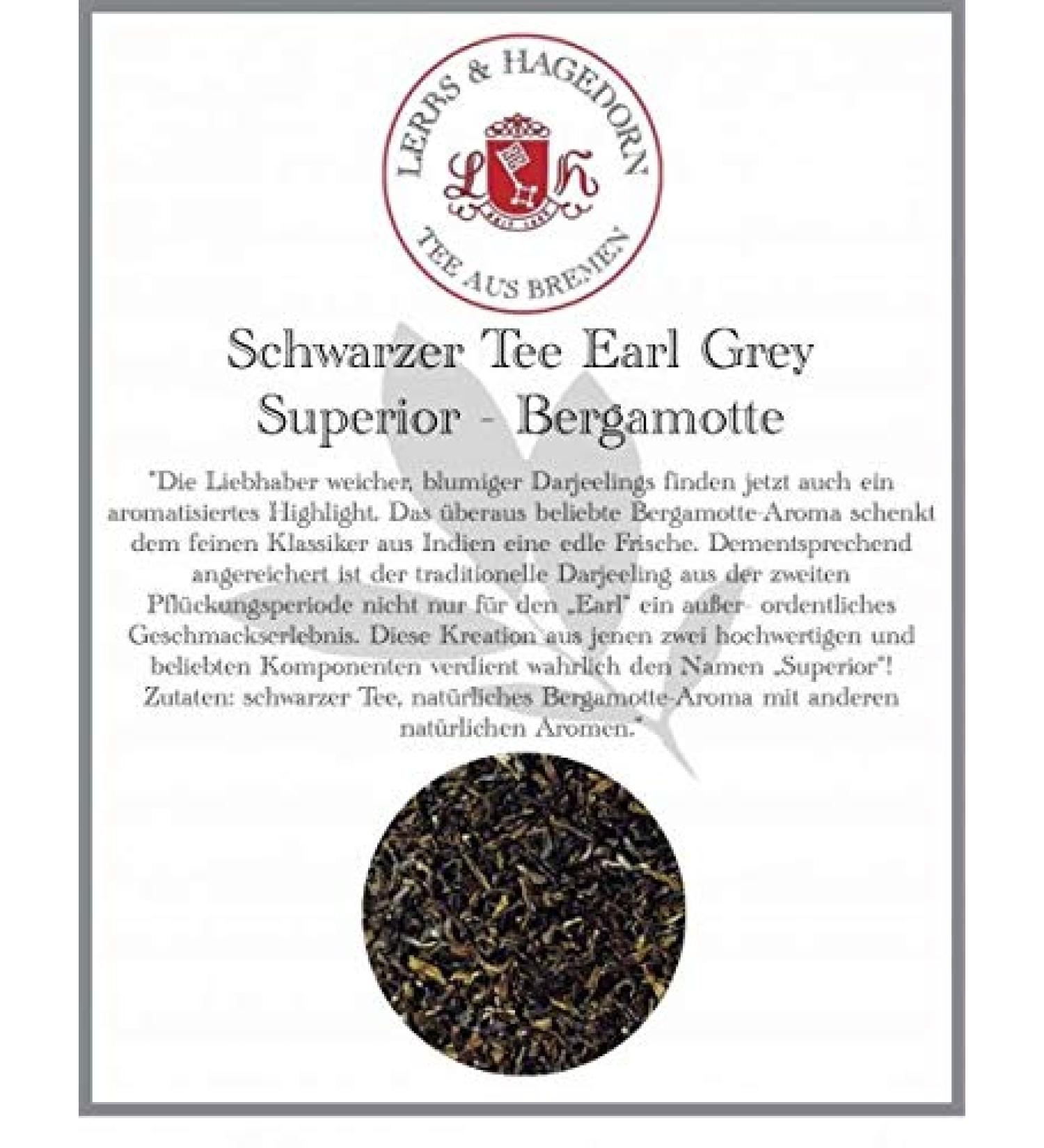  Lerbs & Hagedorn Tea noir Earl Grey - Superior 1 kg - Bergamote - Buy Online on GoSupps.com