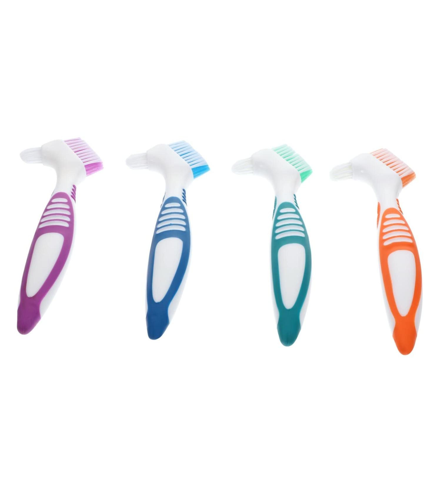 Minkissy 4-Piece Denture Cleaning Brush Set - Effective Tooth Prosthesis Cleaner Tool for Oral Care & Hygiene - Buy Online on GoSupps.com