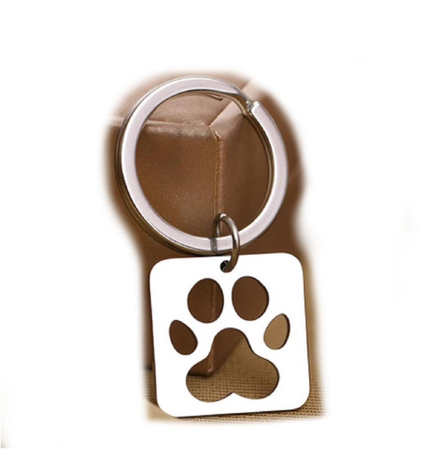Animal Paw Lucky Charm Keychain | Silver Dog & Cat Paw Keyring | Perfect Gift for Pet Lovers | Happiness & Love for Men Women & Puppies - Buy Online on GoSupps.com