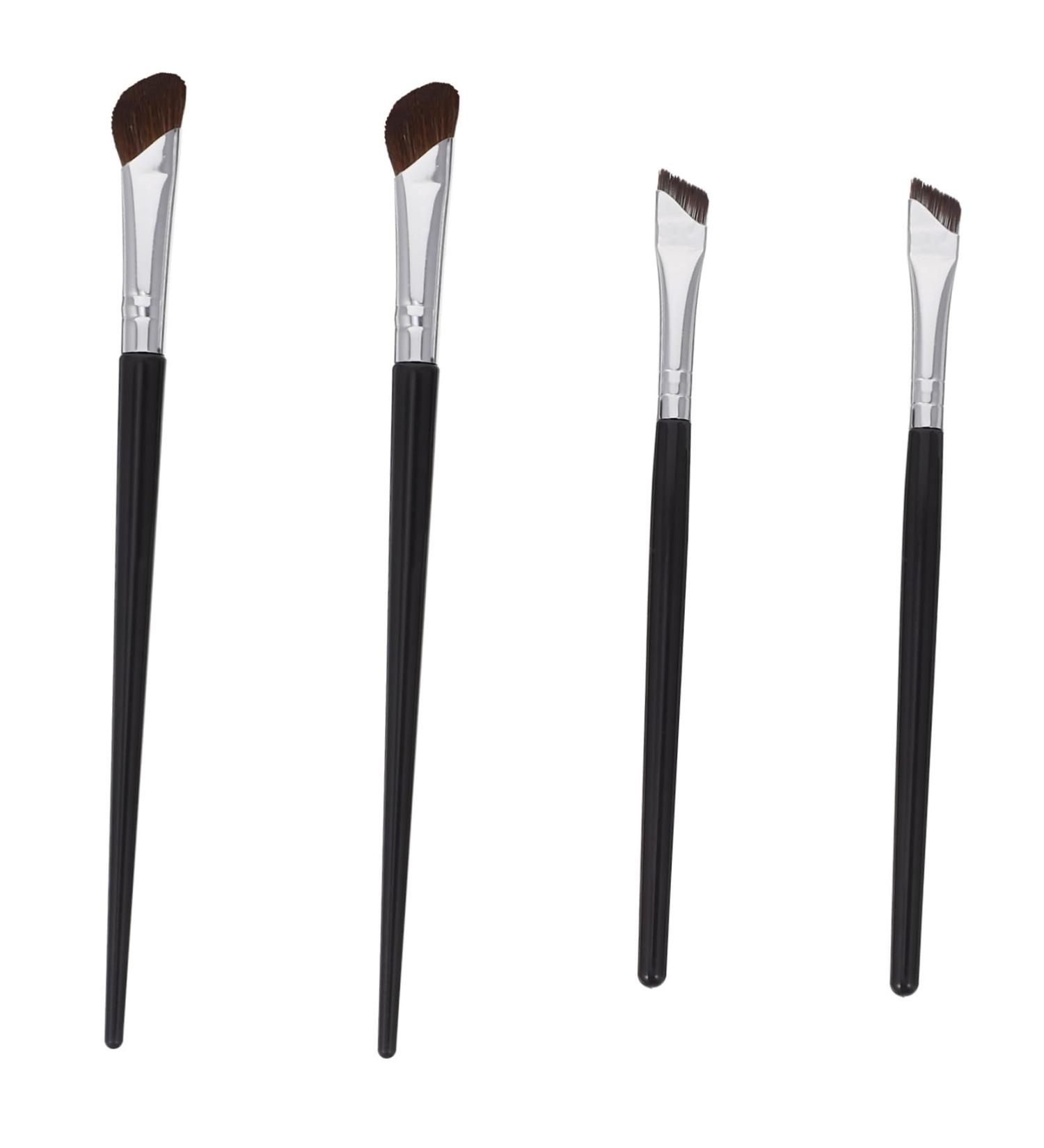 Housoutil 4 Pcs Contour Brush Angled Makeup Brush Small Concealer Brush Sickle Ultra Thin Eyebrow Brush - Buy Online on GoSupps.com