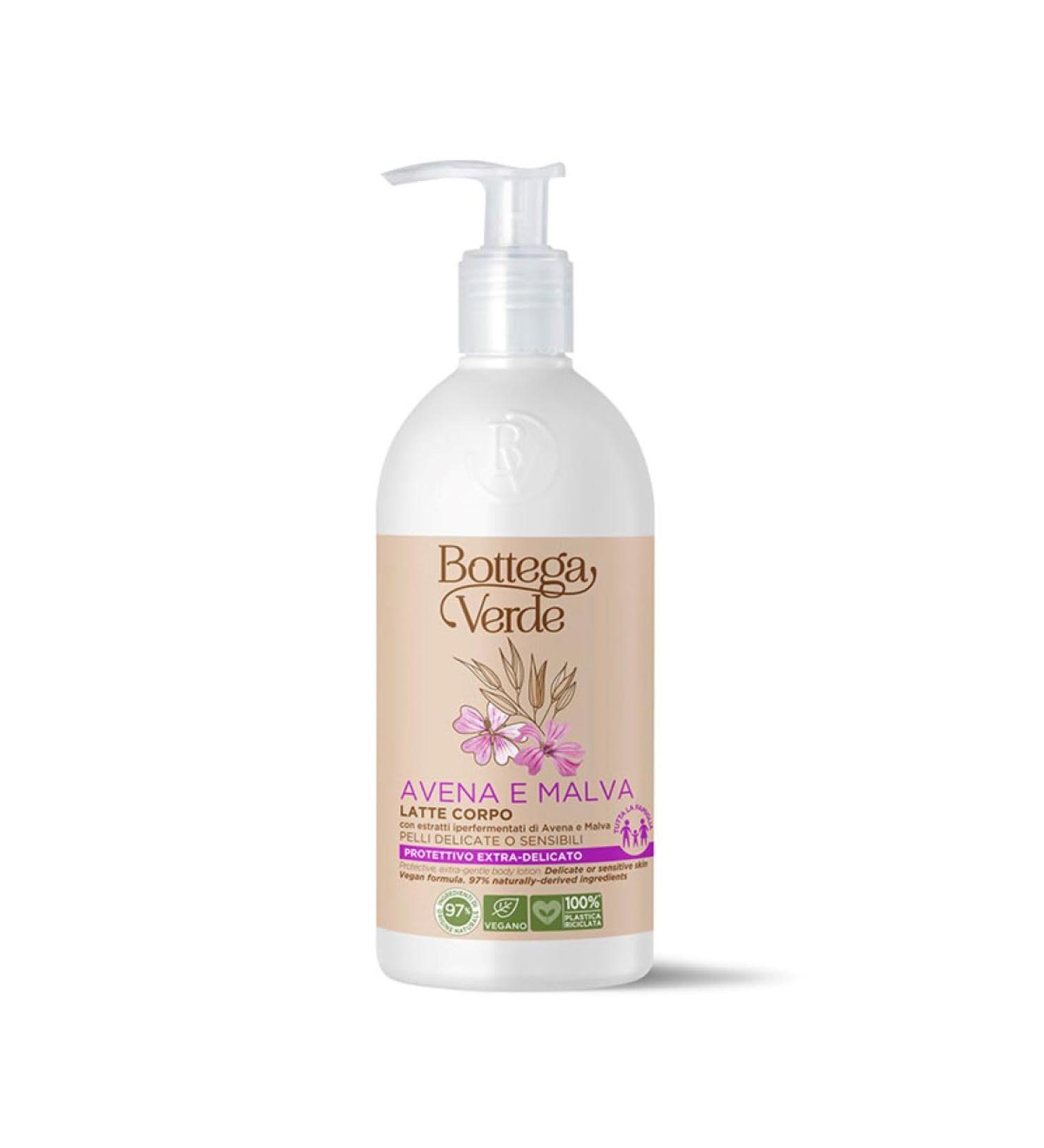  Bottega Verde Bottega Verde - Extra gentle moisturizing and protective lotion 400 ml with hyperfermented oat and mallow extract for sensitive and delicate skin - Buy Online on GoSupps.com